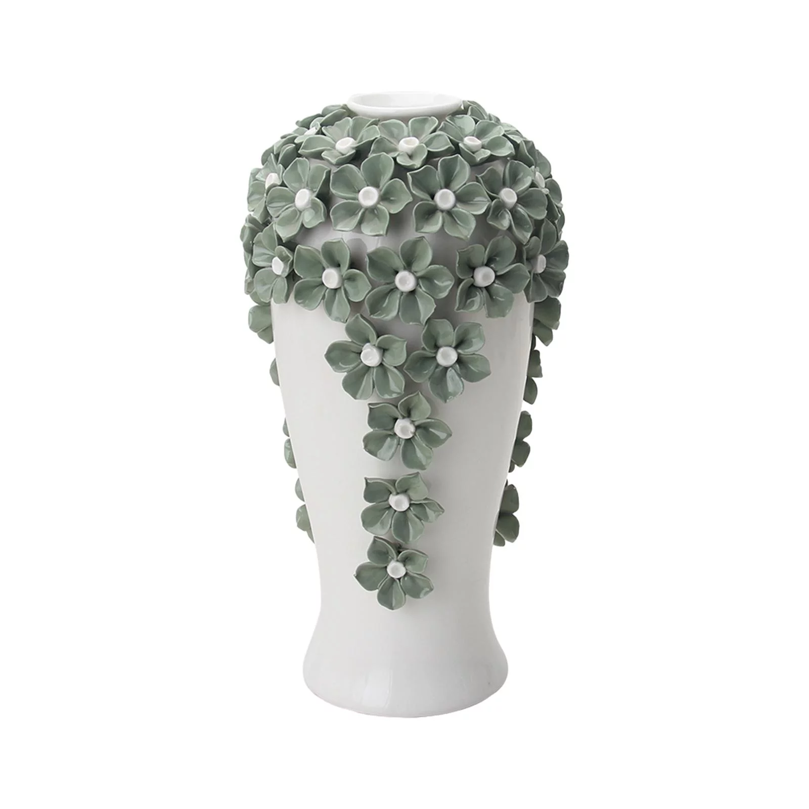 Modern Dried Flower Vase, Modern Art Vase Table Flower Centerpieces Home Decoration Vase Decorative Flower Vase for Living Room Holiday Gifts Green Large