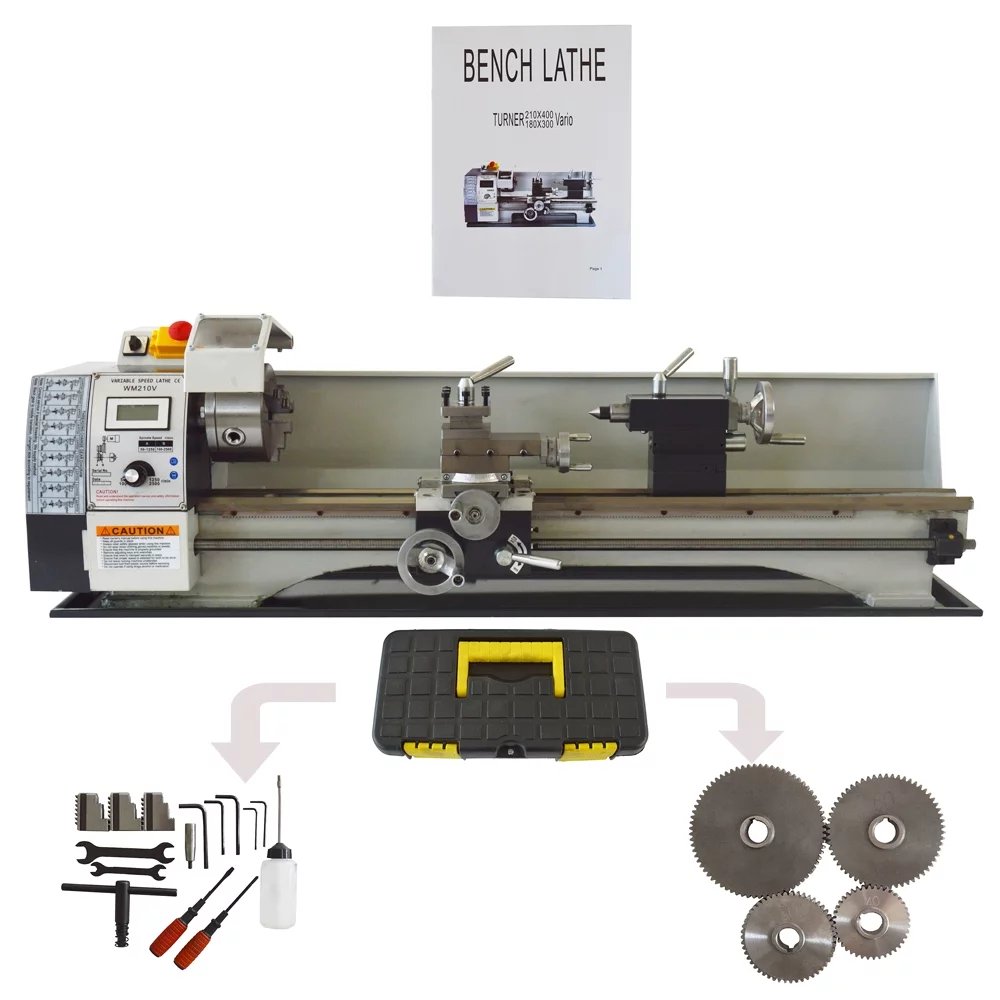 Brushless Motor Milling Metric Thread Mini Metal Bench Lathe Machine 8''X31