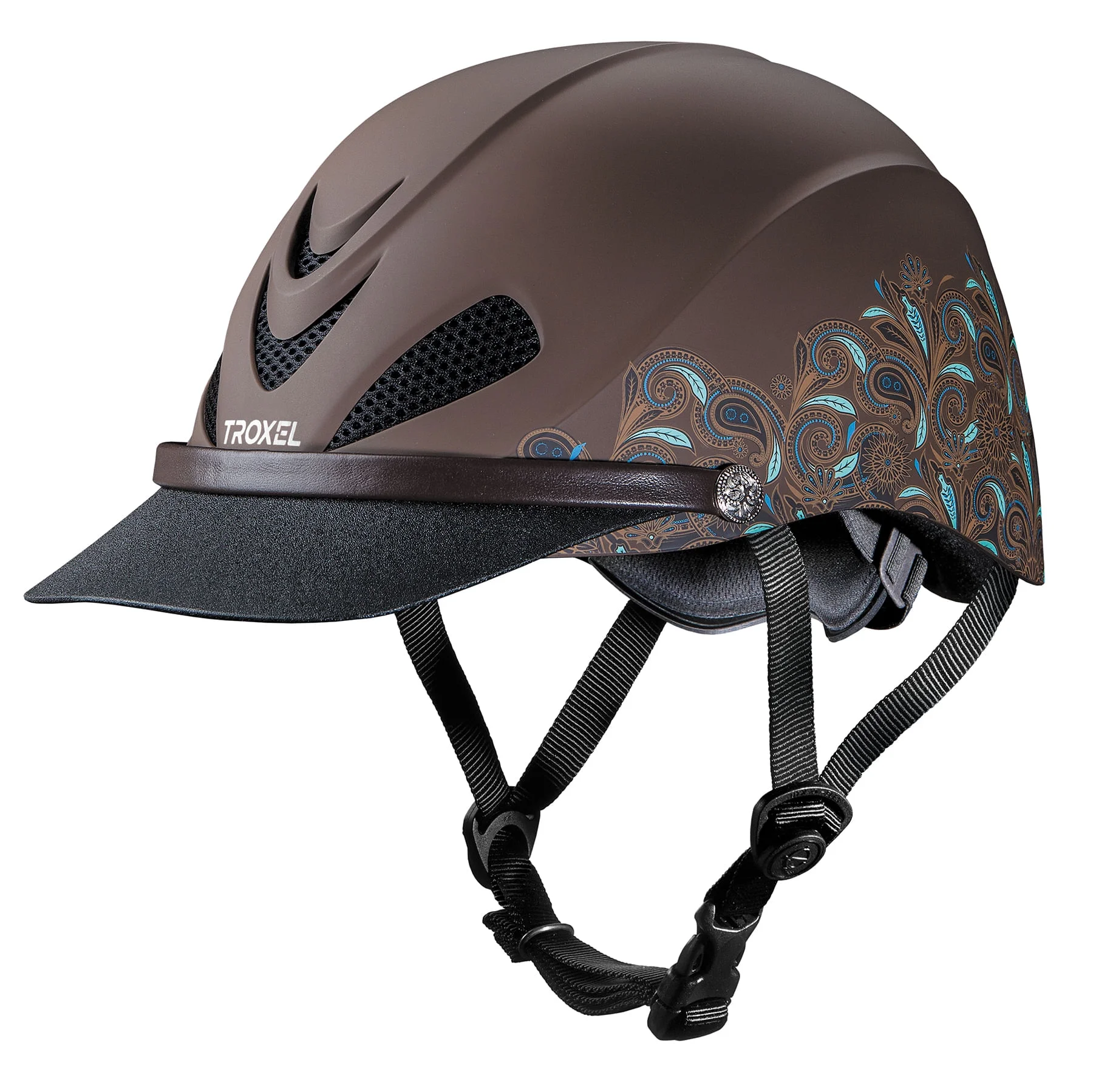 37TX Medium Troxel Sure Fit Pro Dakota Hat Band Horse Riding Helmet Turquoise