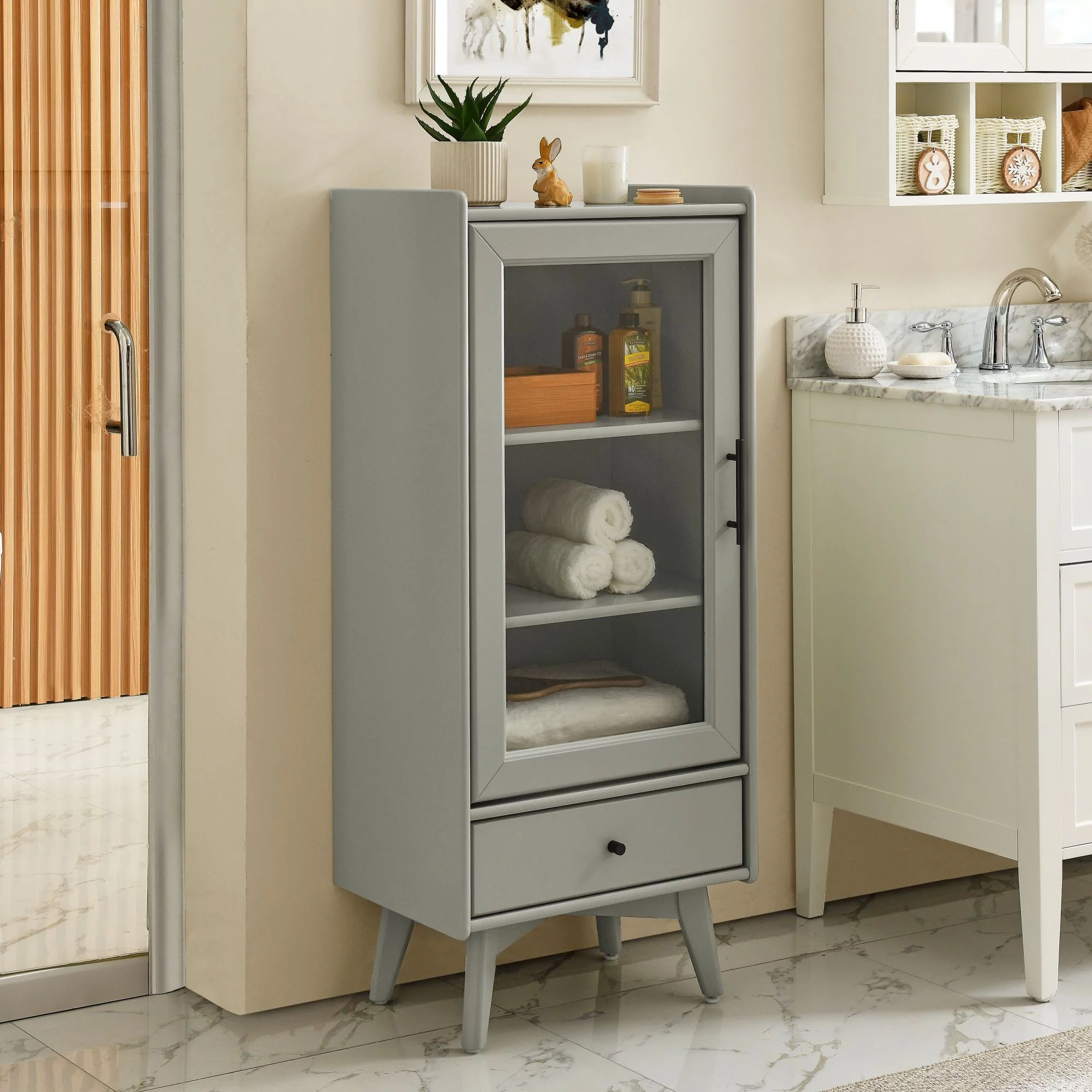 Tansole Modern Bathroom Storage Cabinet - Elegant and Functional Design