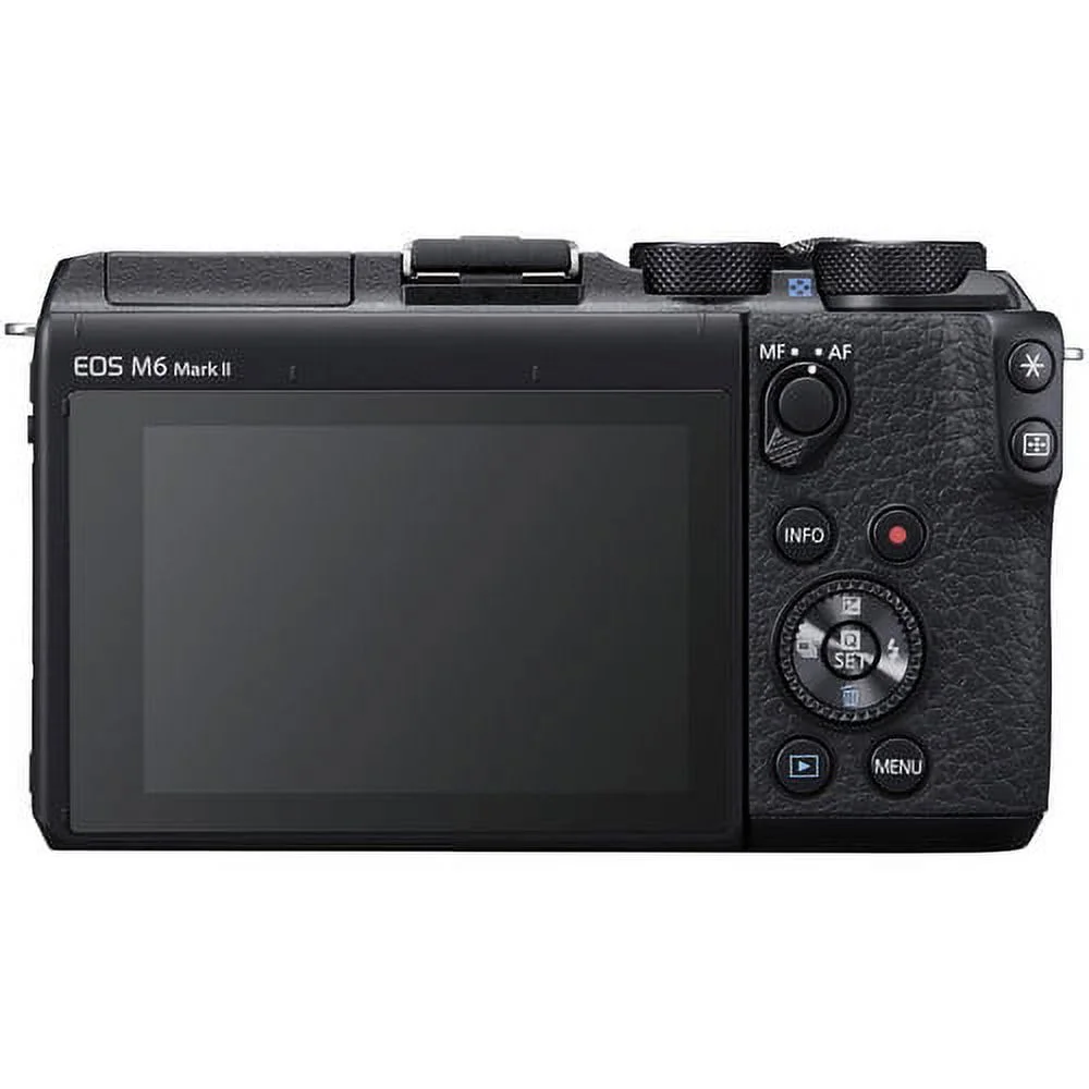 Canon EOS M6 Mark II Mirrorless Digital Camera w/ 15-45mm Lens & EVF-DC2 Viewfinder (Black)