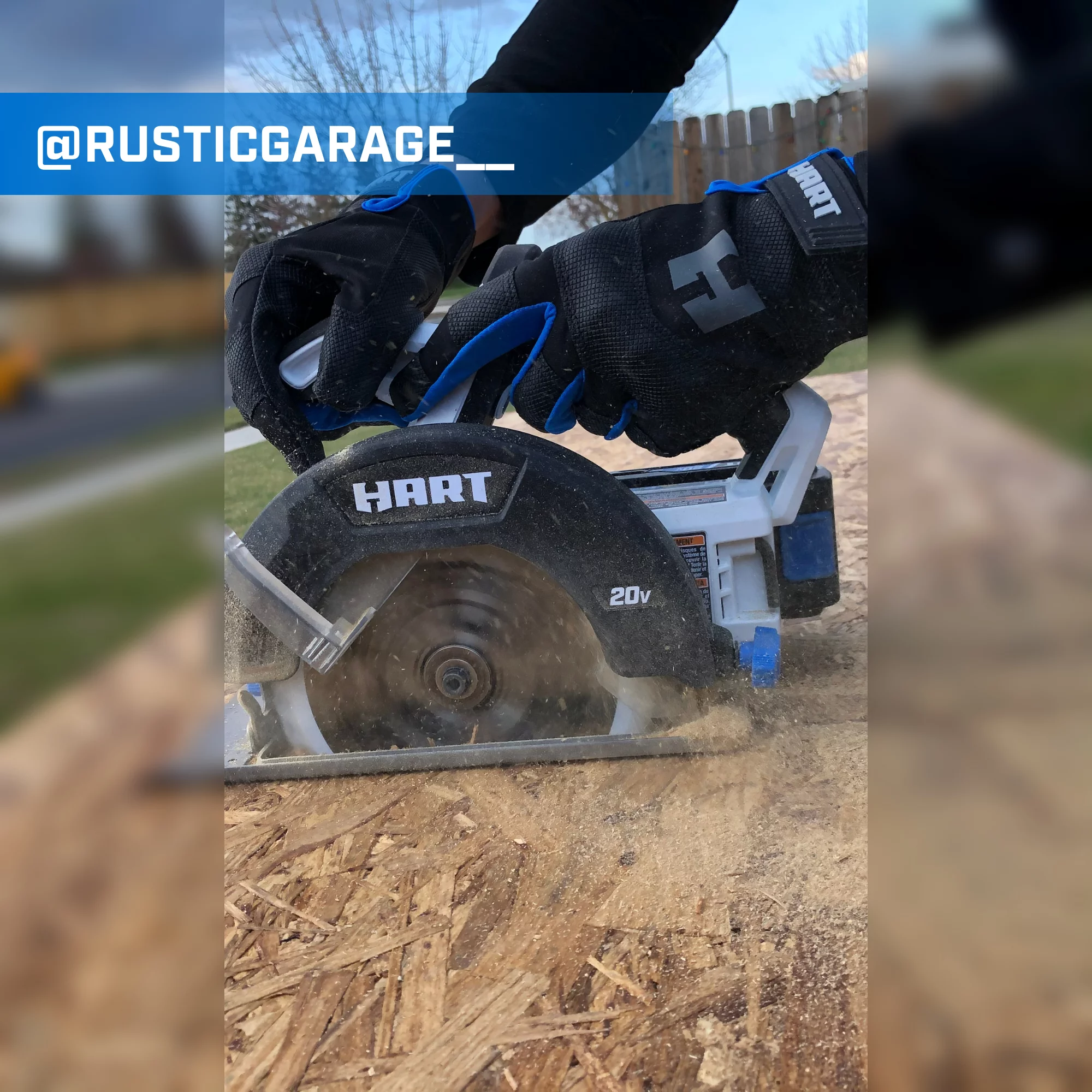 HART 20-Volt 6-1/2-inch Battery-Powered Circular Saw (Battery Not Included)