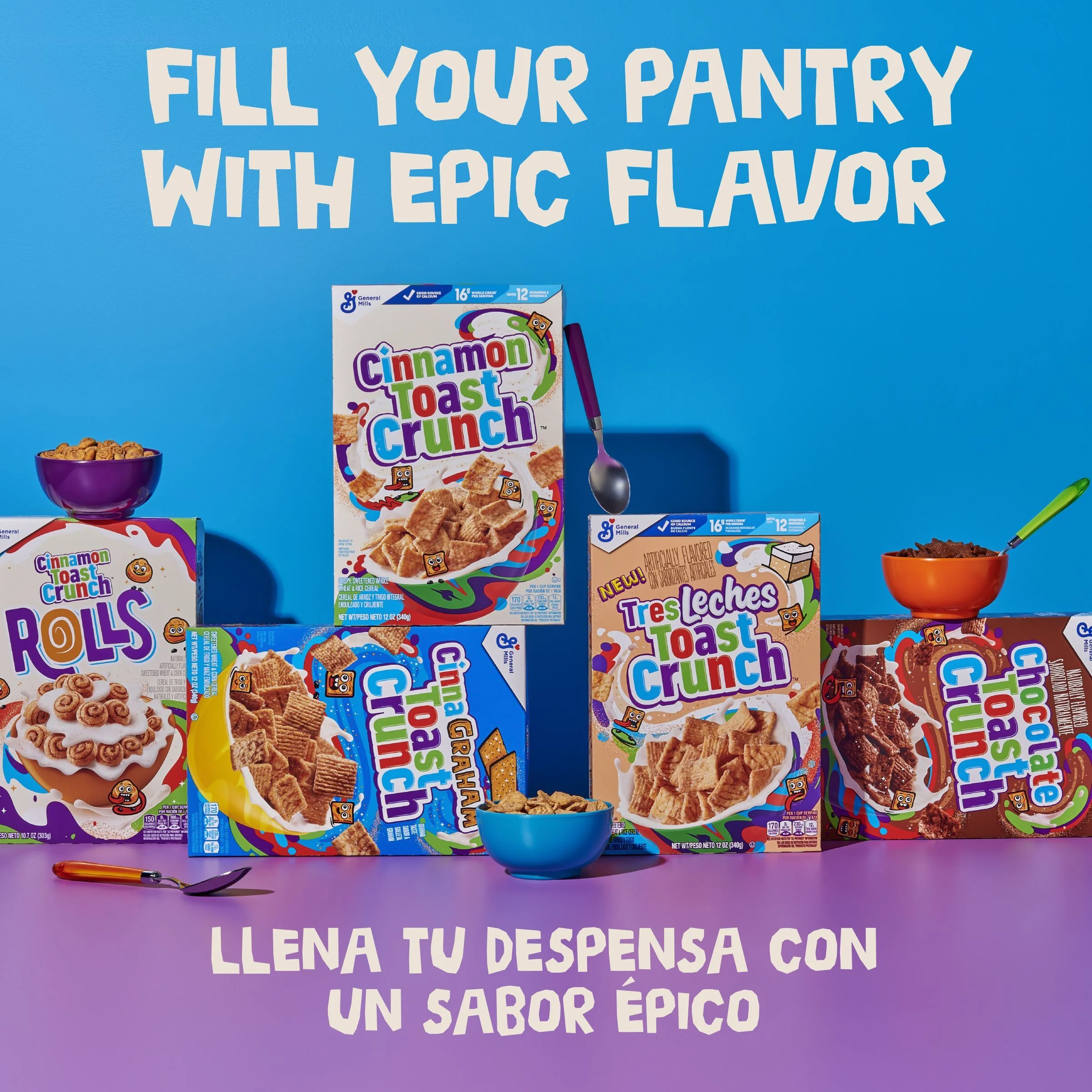 Cinnamon Toast Crunch Rolls, Breakfast Cereal,Â 10.7 OZ Box