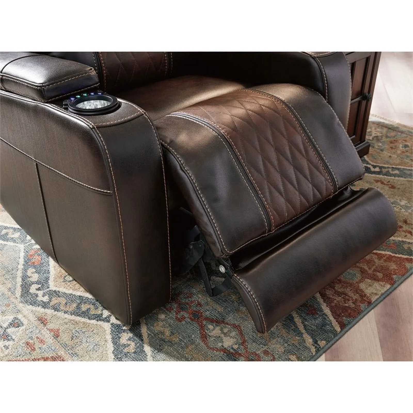 Bowery Hill Composer Power Recliner in Brown
