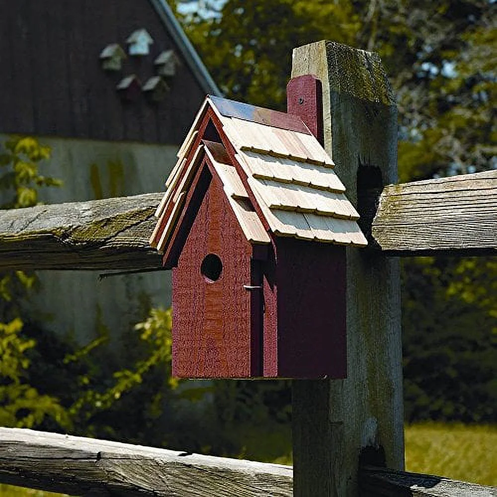 Heartwood Bluebird Manor Bird House in Redwood