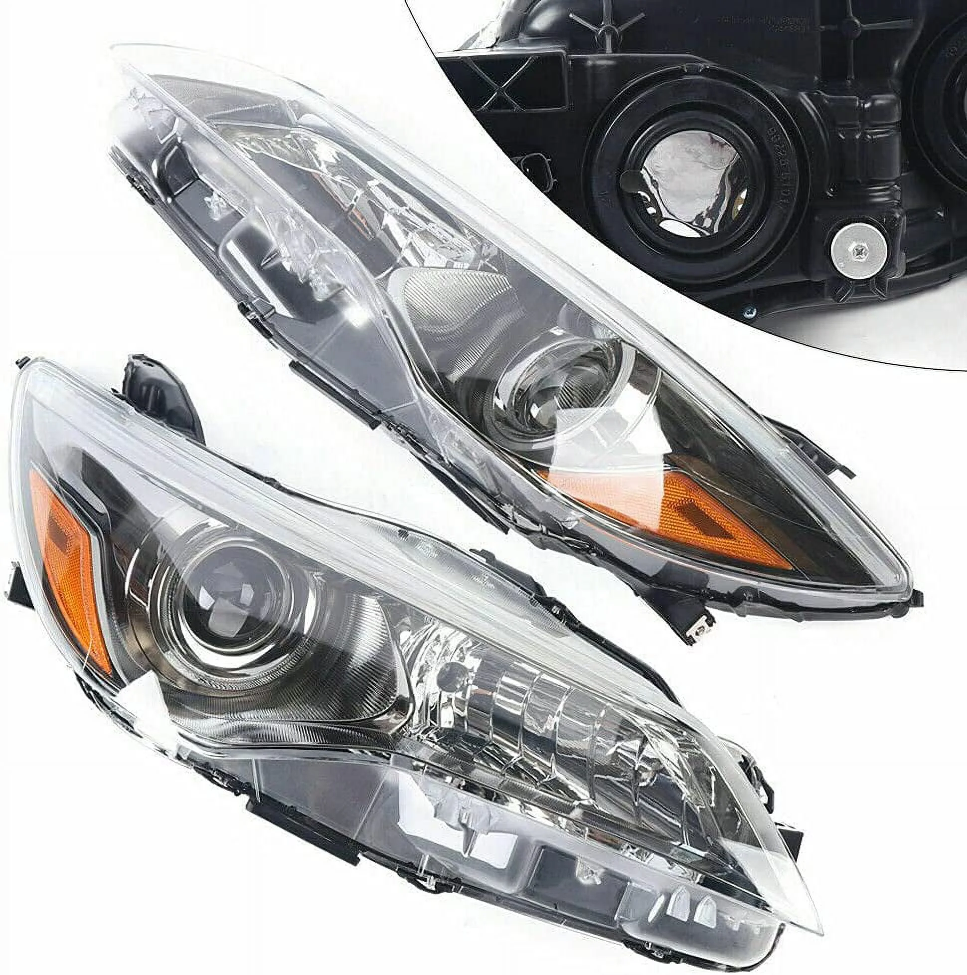 DENEST Halogen Headlight Fits for 2015-2017 headlight assembly Toyota Camry 81110-06C70 Headlight Assembly Front Left Right Headlight (Driver+Passenger Side)