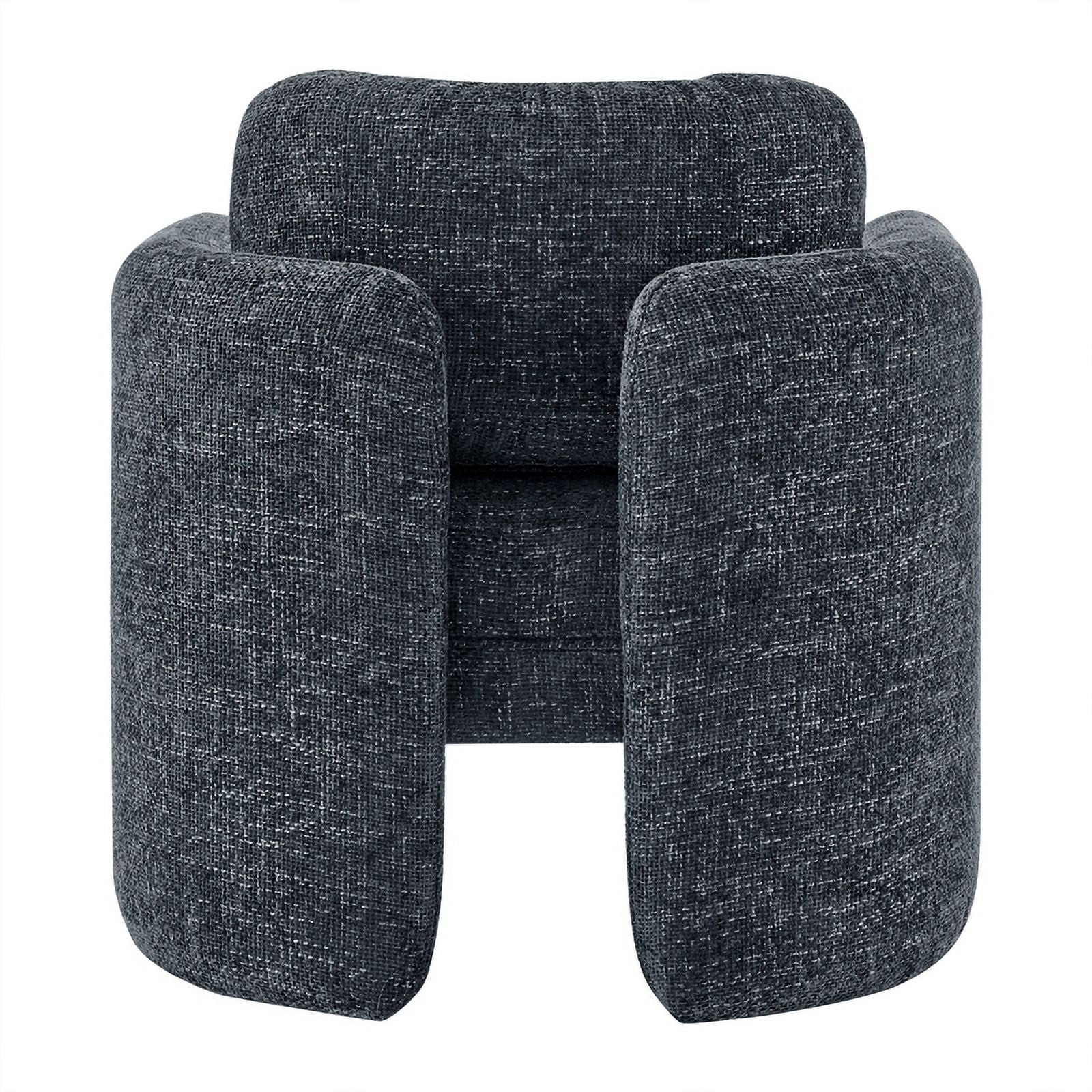 New Pacific Direct Deryll Fabric Accent Arm Chair in Grenada Charcoal
