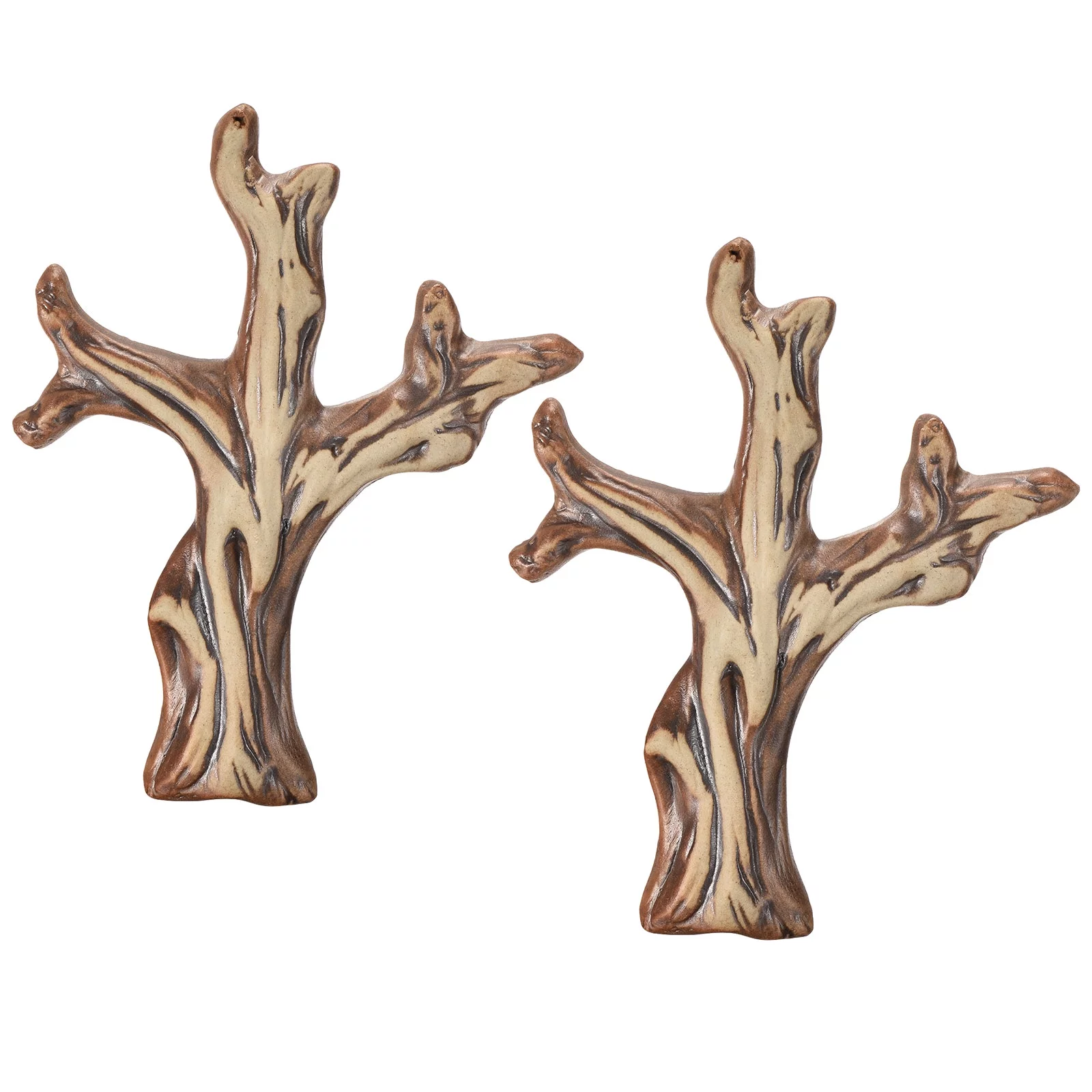 Uxcell #6 Ceramic Tree Branch Artificial Trunk Succulent Micro Landscape 2 Pack