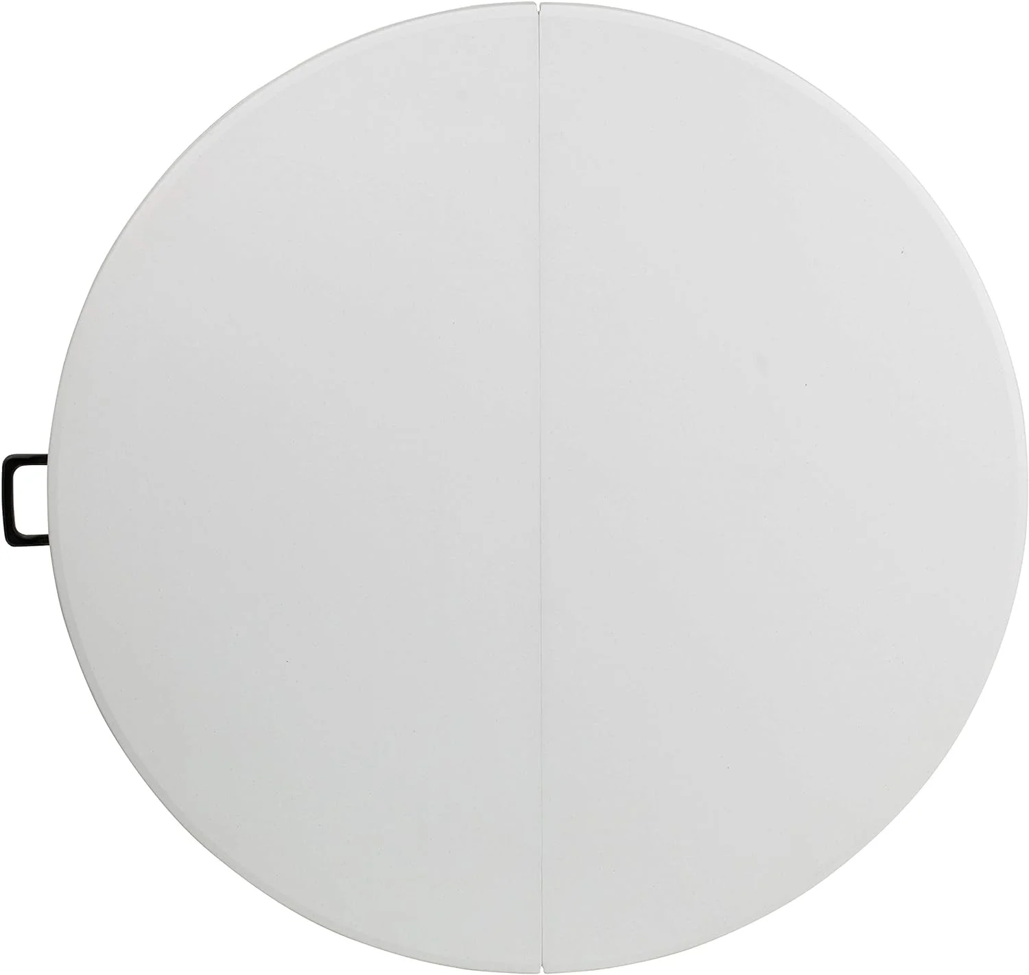 4-Foot Round Bi-Fold Granite White Plastic Event Folding Table with Handle