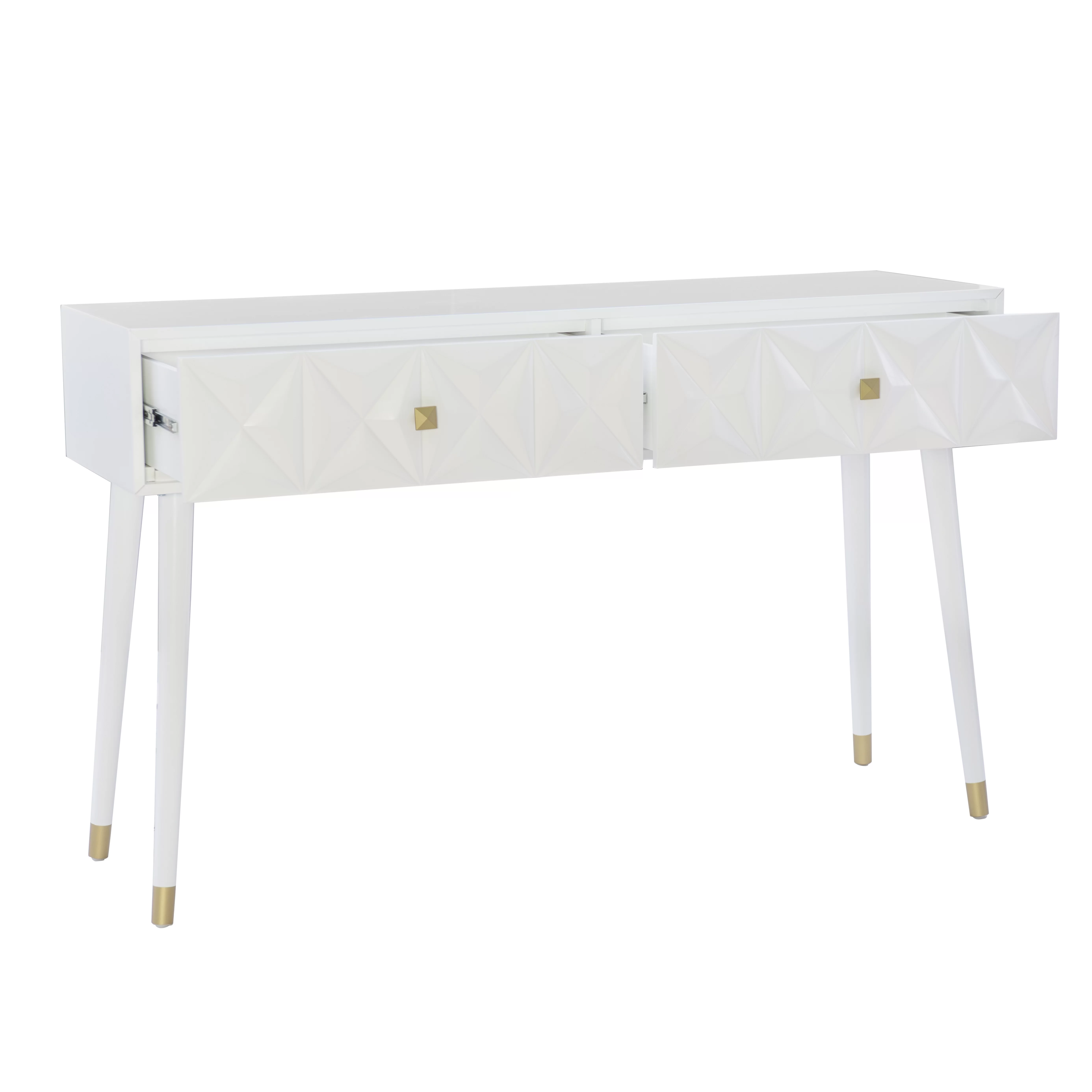Linon Gemma 2-Drawer Console Table, White