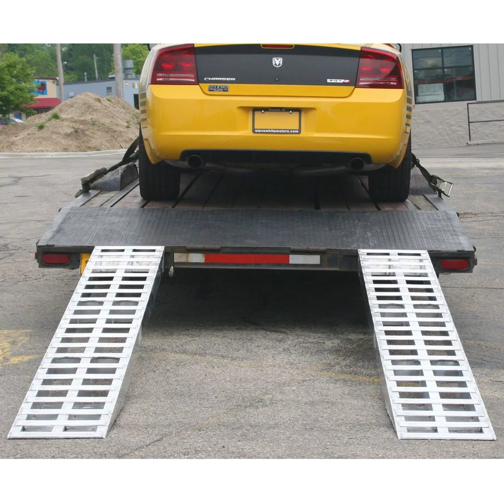 48in x 15in Aluminum Car Trailer Loading Ramps Plate-End