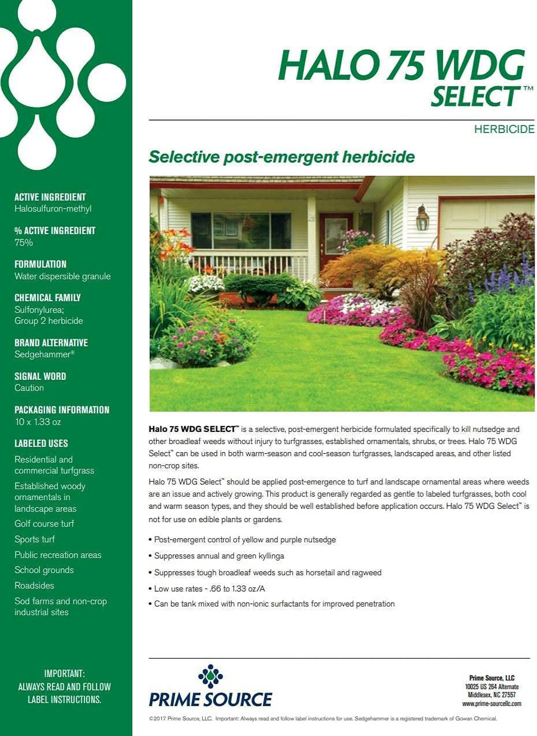 Halo 75 WDG Select Herbicide (Sedgehammer)