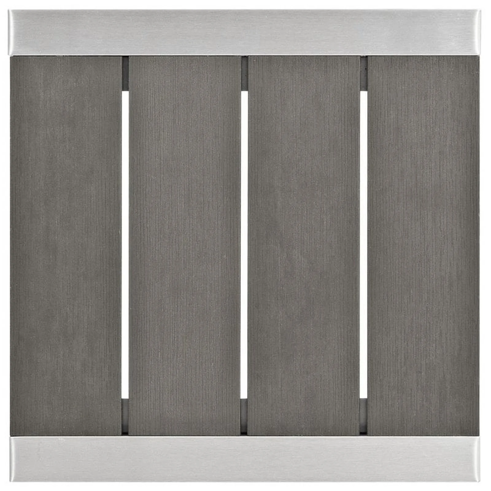 Home Square Aluminum Patio Side Table in Silver and Gray - Set of 2