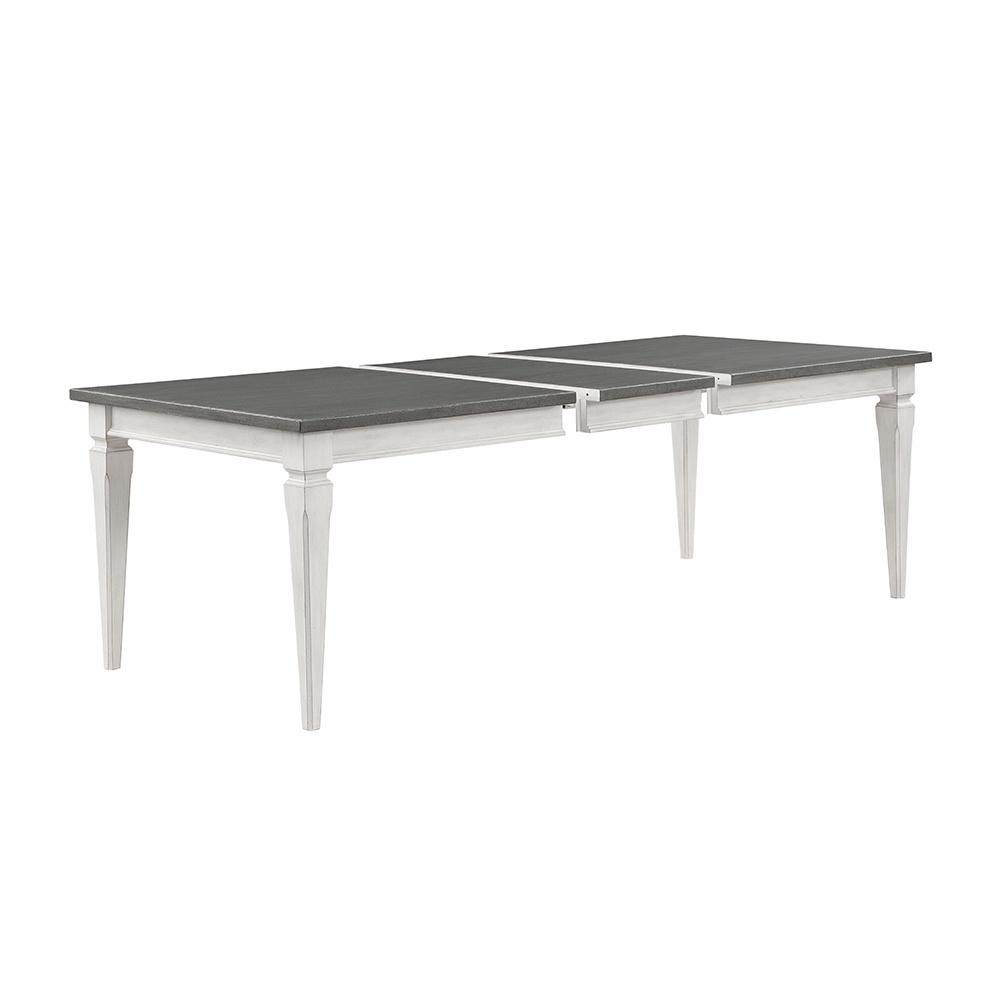 Acme Katia Dining Table, Gray & Weathered White Finish