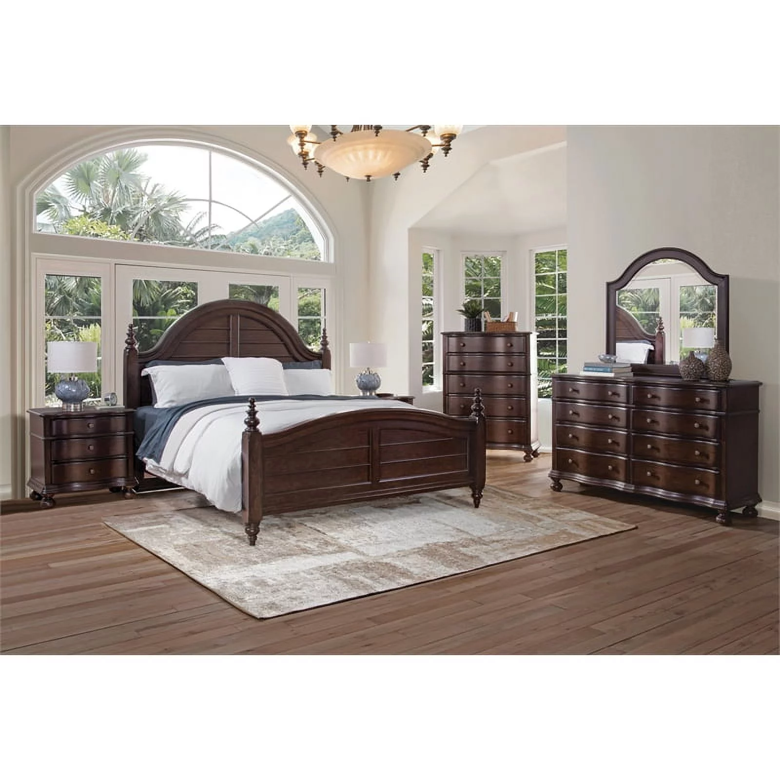 Rodanthe Tobacco Brown 3-Drawer Traditional Style Wood Nightstand