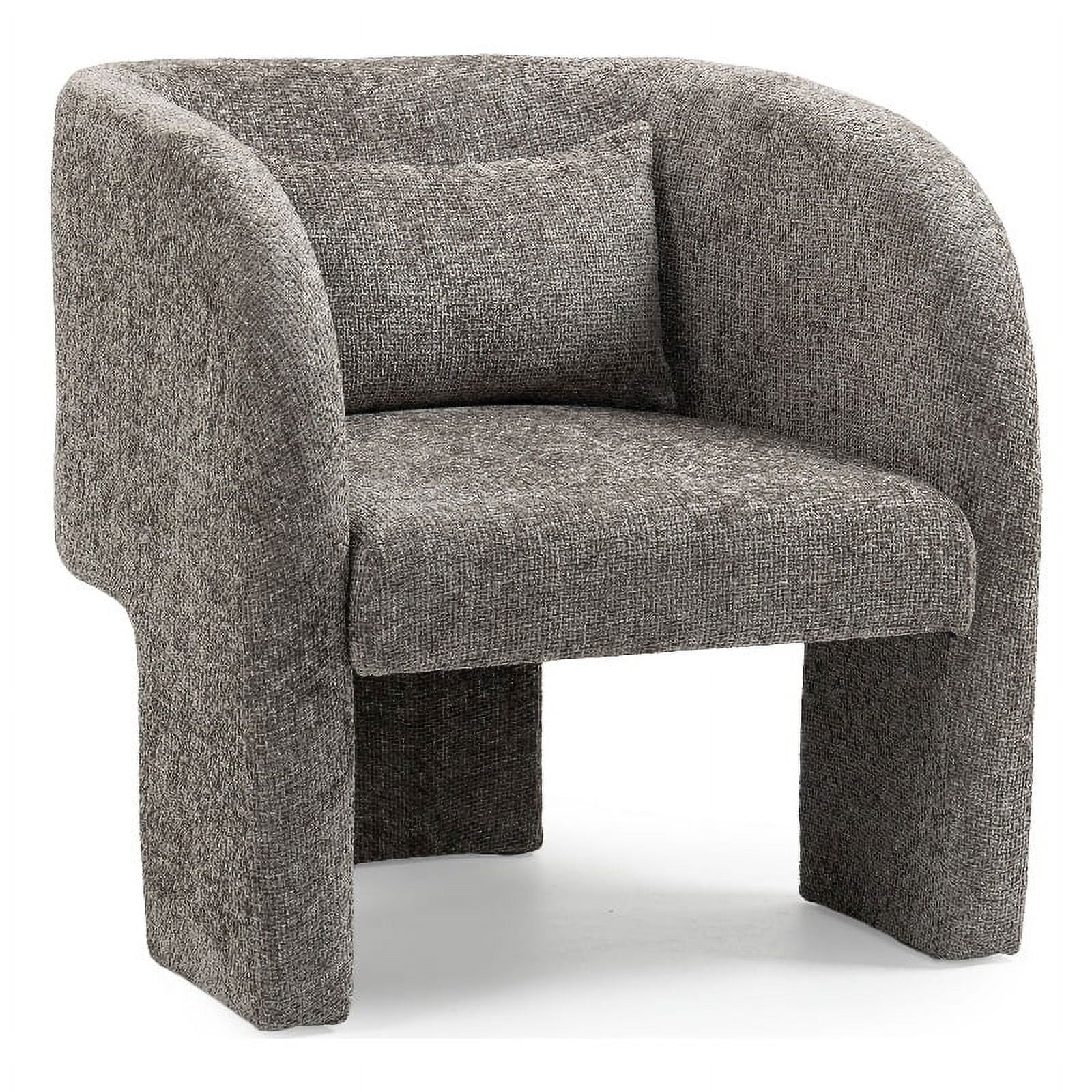 Meridian Furniture Sawyer Grey Chenille Fabric Accent Chair