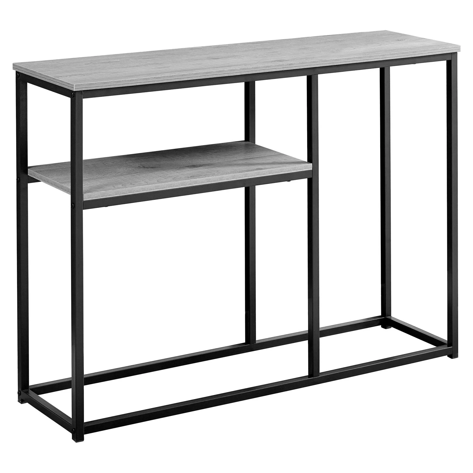 Accent Table Console Entryway Narrow Sofa Living Room Bedroom Metal Grey