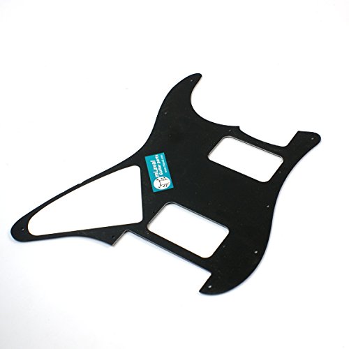 Left handed Strat style HH Layout Guitar Pickguard,3ply black