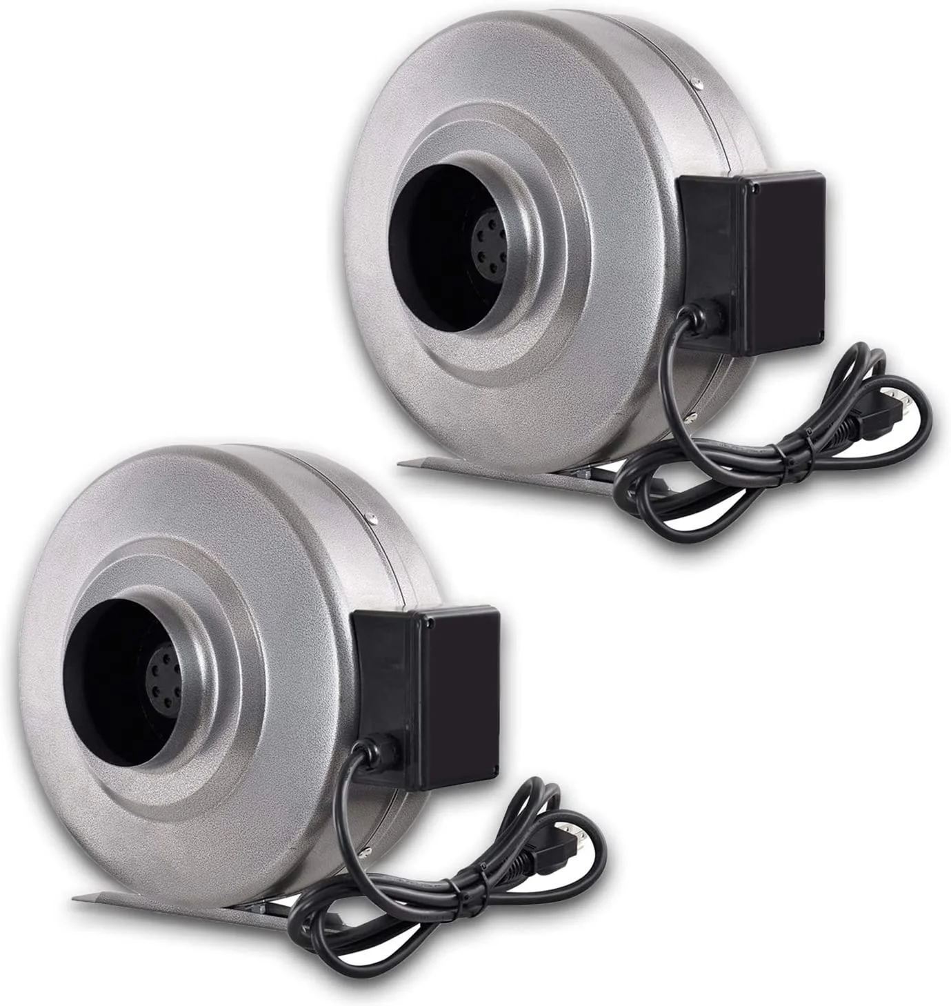 iPower 2-Pack 4 Inch 190 CFM Inline Duct Ventilation Fan HVAC Exhaust Blower for Grow Tent