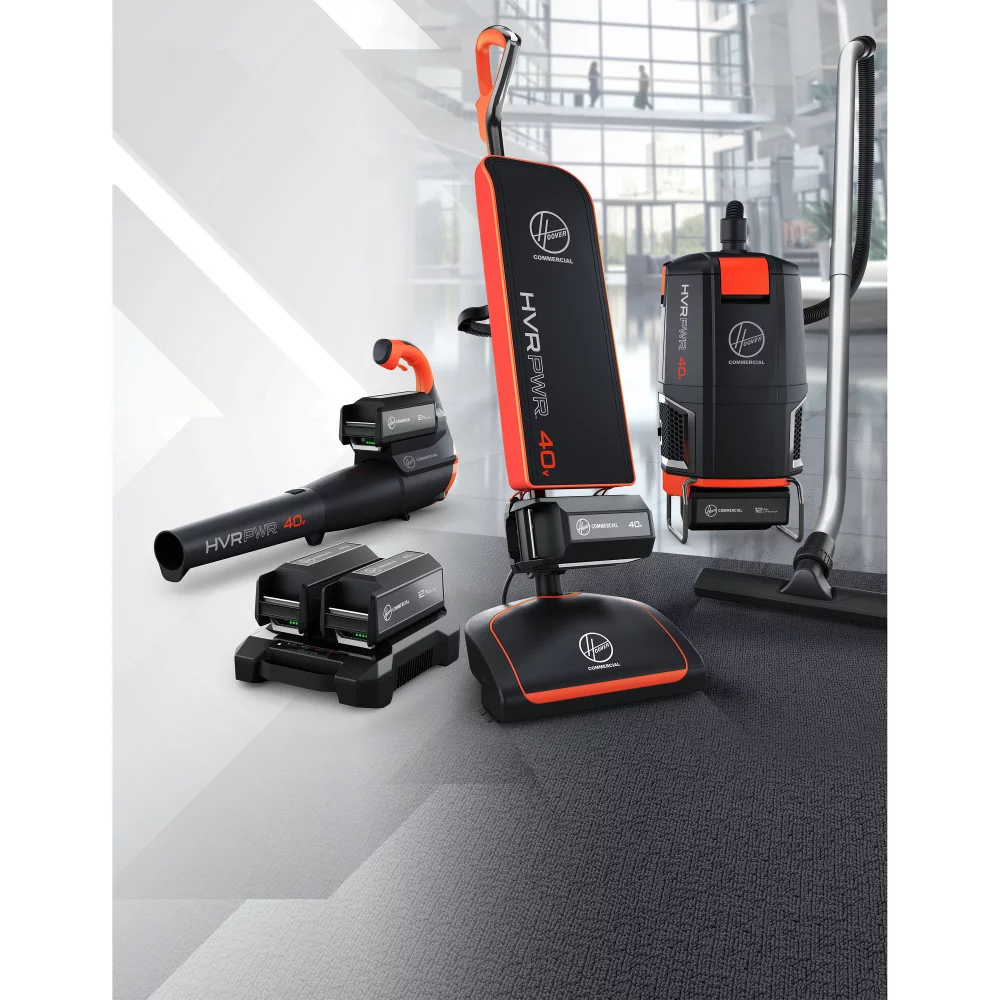 Hoover Commercial Vacuum 40V 12Ah Battery 2Pk And Dual Bay Charger Bundle