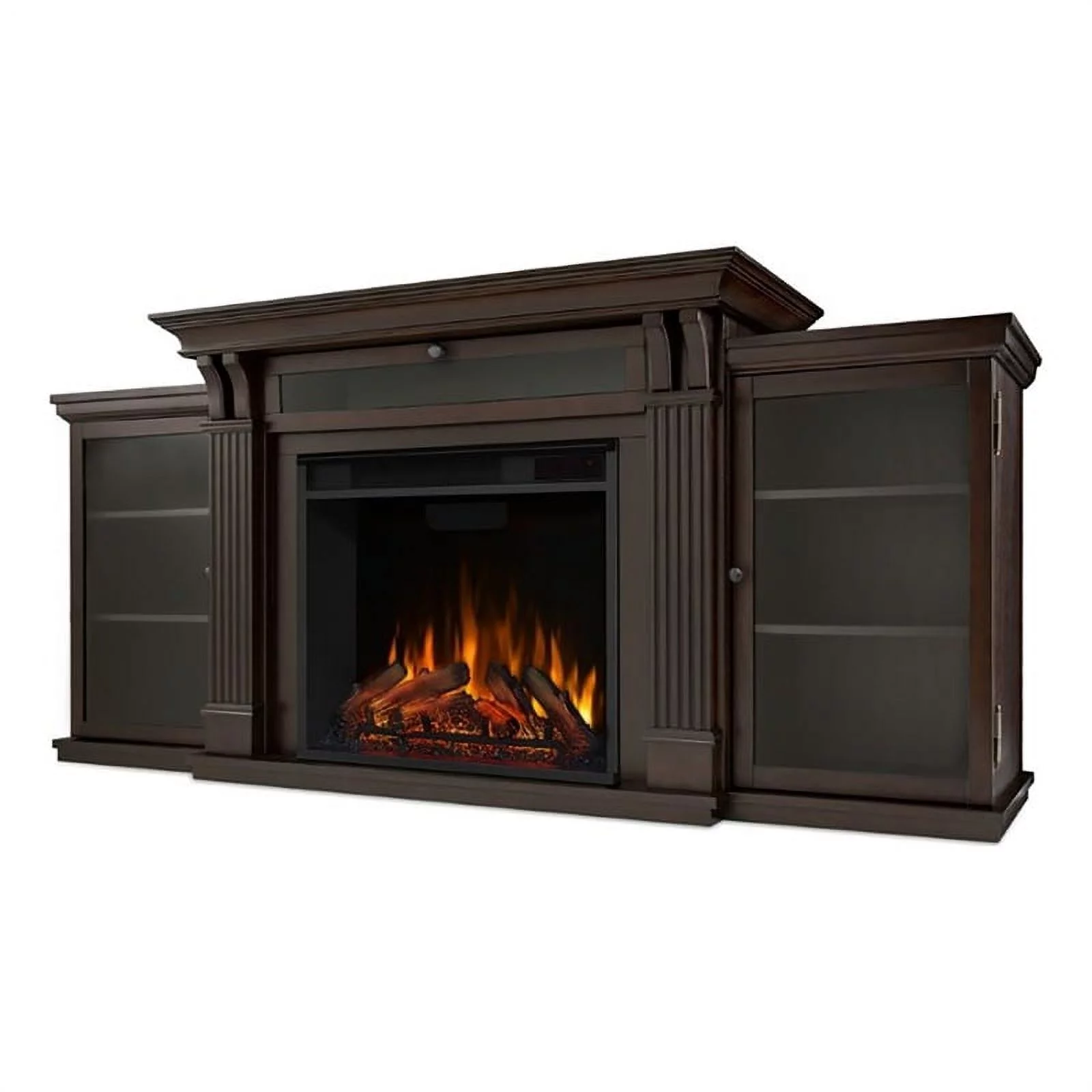 Bowery Hill Transitional Wood Fireplace TV Stand for TVs up to 67