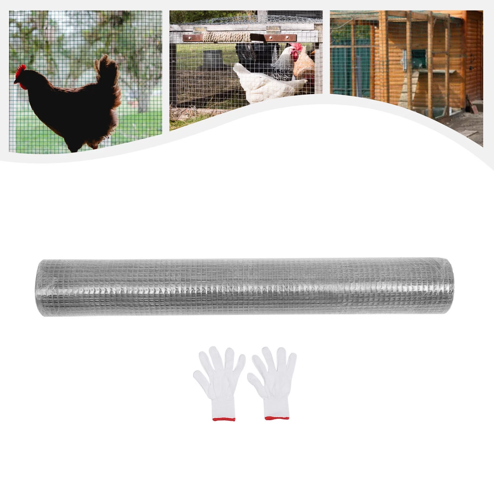 Miumaeov 36inx50ft Hardware Cloth 1/4 inch Galvanized Welded Wire Mesh Chicken Wire Fence Mesh Roll
