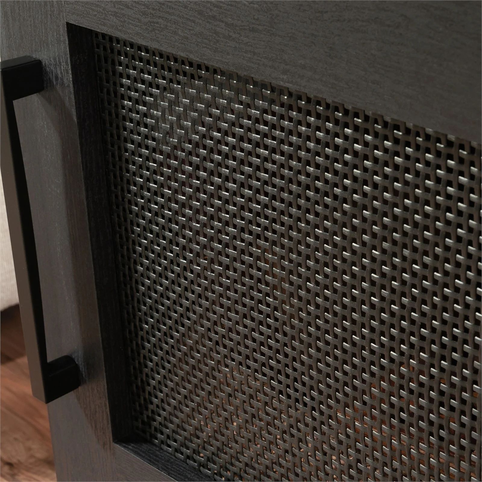 Pemberly Row Engineered Wood Recliner Table in Raven Oak Finish