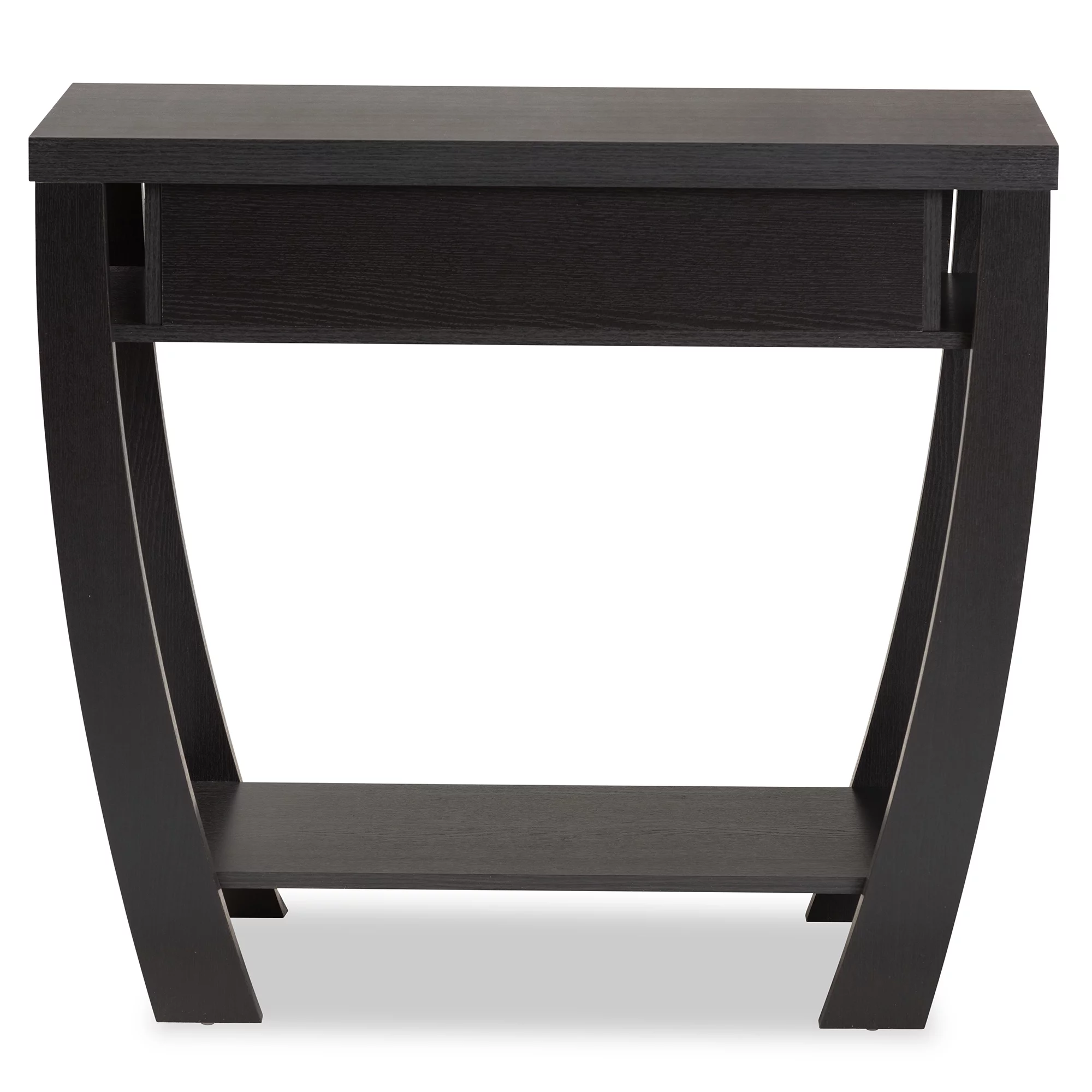 Baxton Studio Capote Modern Wood 2 Drawer Console Table, Dark Brown