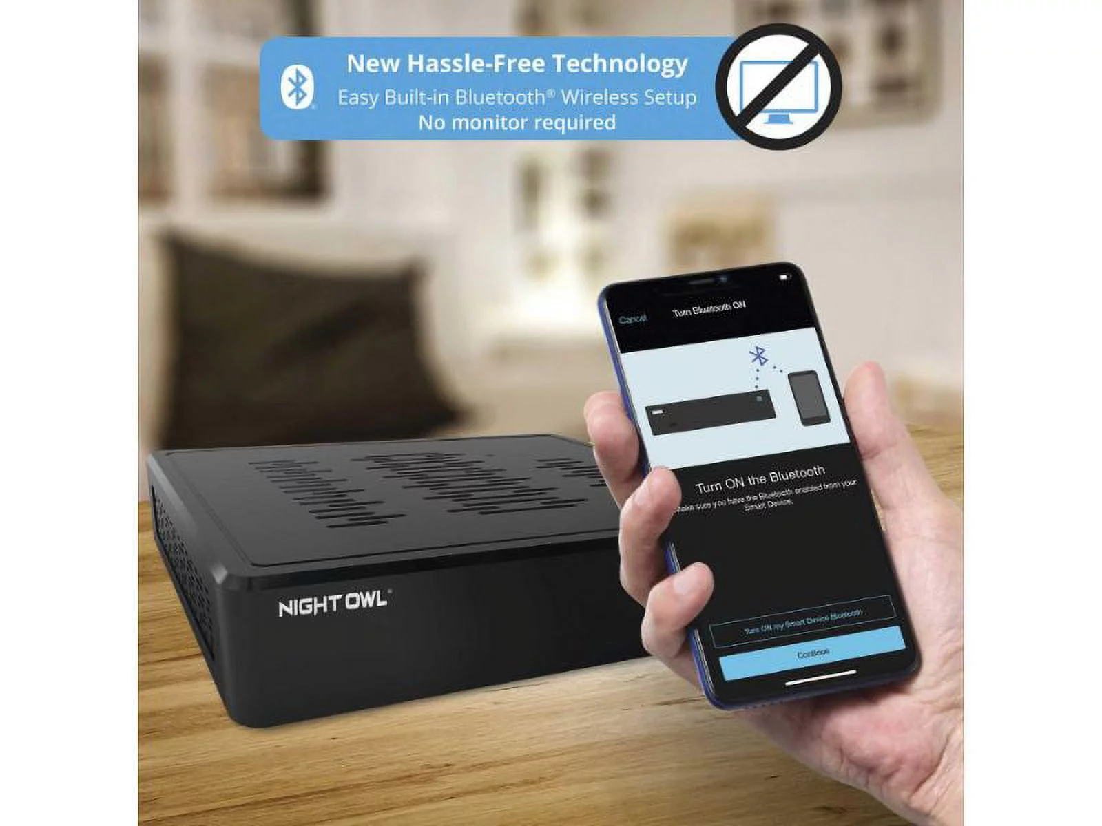 Night Owl CL-BT2D-8-18LSA Expandable 8 Channel Wired Bluetooth DVR with (8) Wired 1080p HD Light Cameras with Audio and 1TB Hard Drive