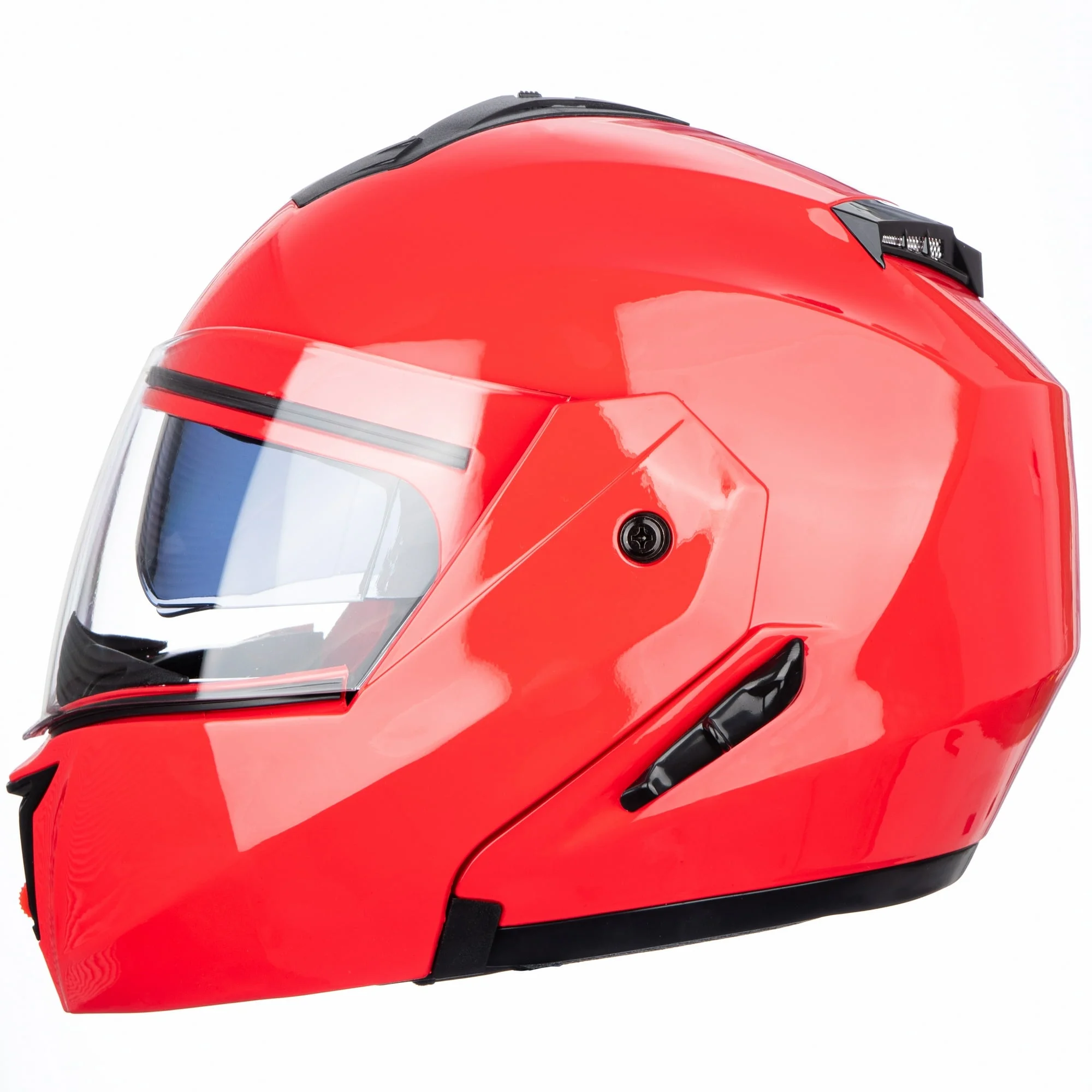 Full Face Motorcycle Helmet Uncovered Helmet Flipped Chin Double Visor Street Bike Helmet for Men and Women Suitable for Outdoor Sports