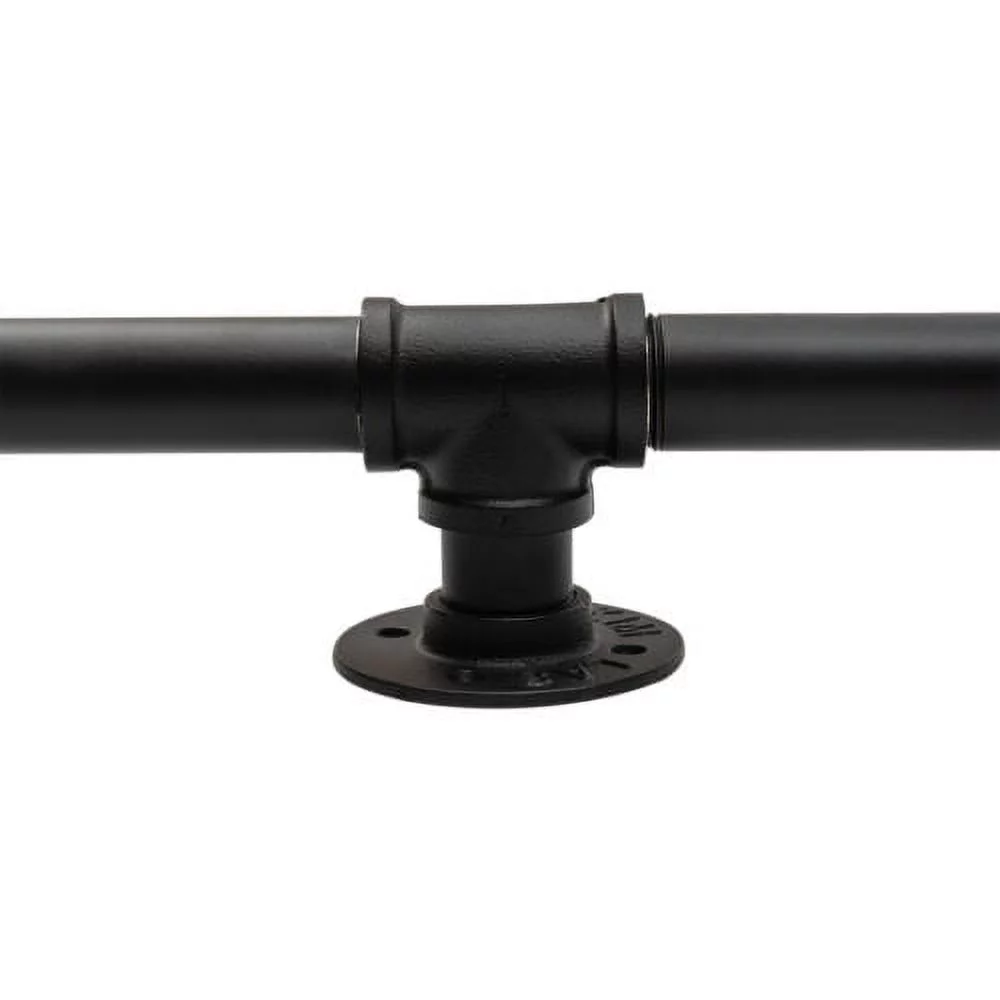5ft Wall-mounted Handrail Stair Hand Rails Staircase Pipe Metal Handrail Black