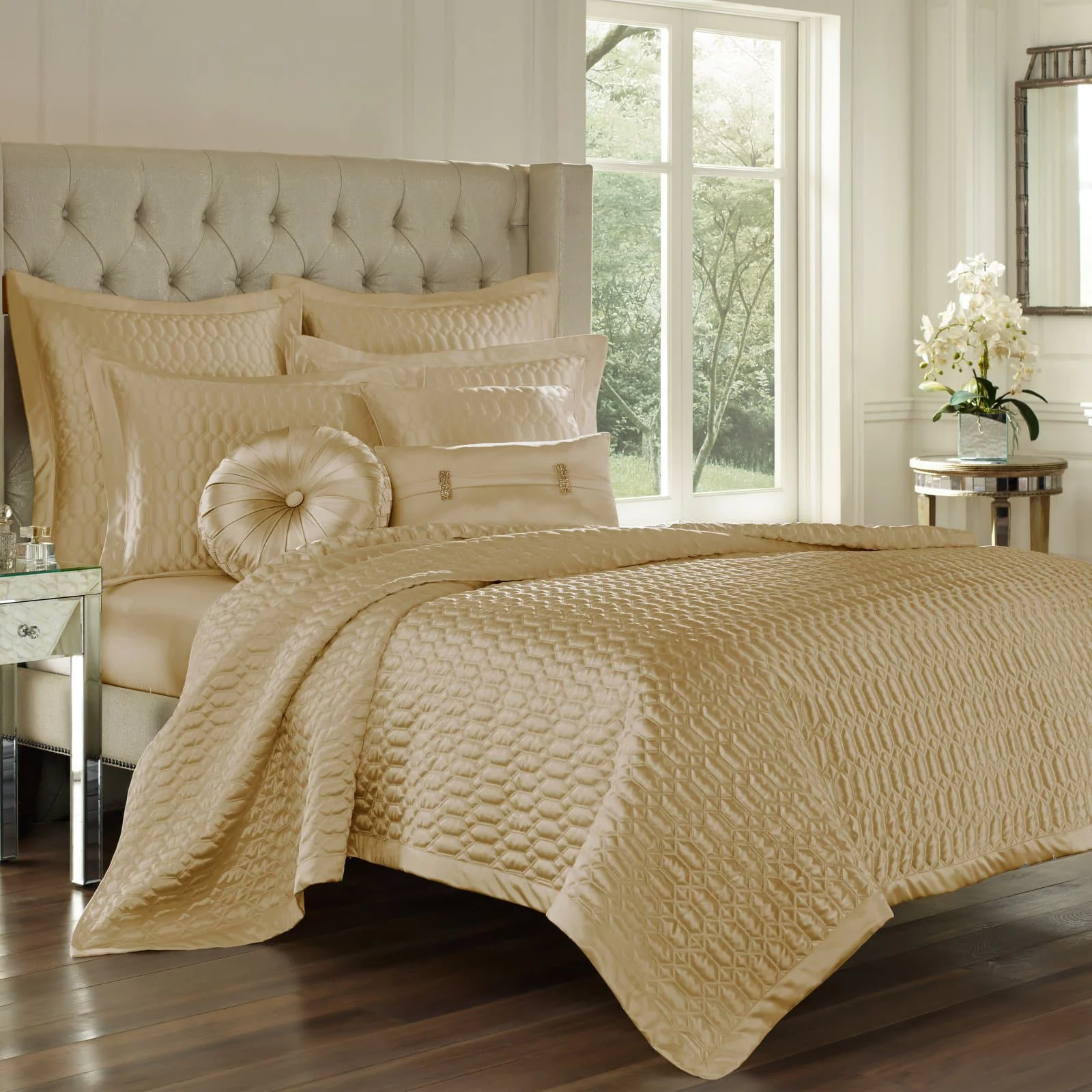 Saranda Satin Quilted Coverlet