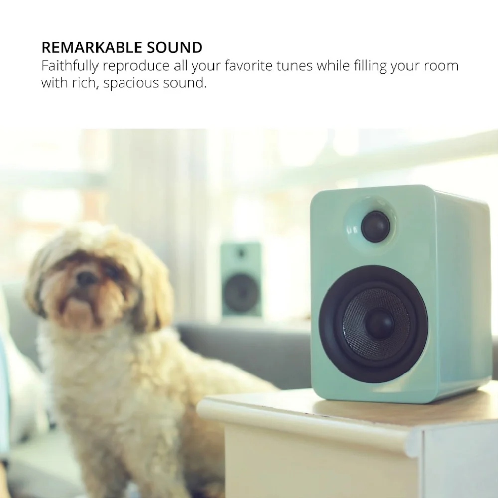 Kanto YU4MB 140W Bookshelf Speakers with Bluetooth with Kanto S4 Angled Desktop Speaker Stands for Medium Speakers and an AT-LP120XUSB-BK Direct-Drive 3-Speed Manual USB Turntable (2022)