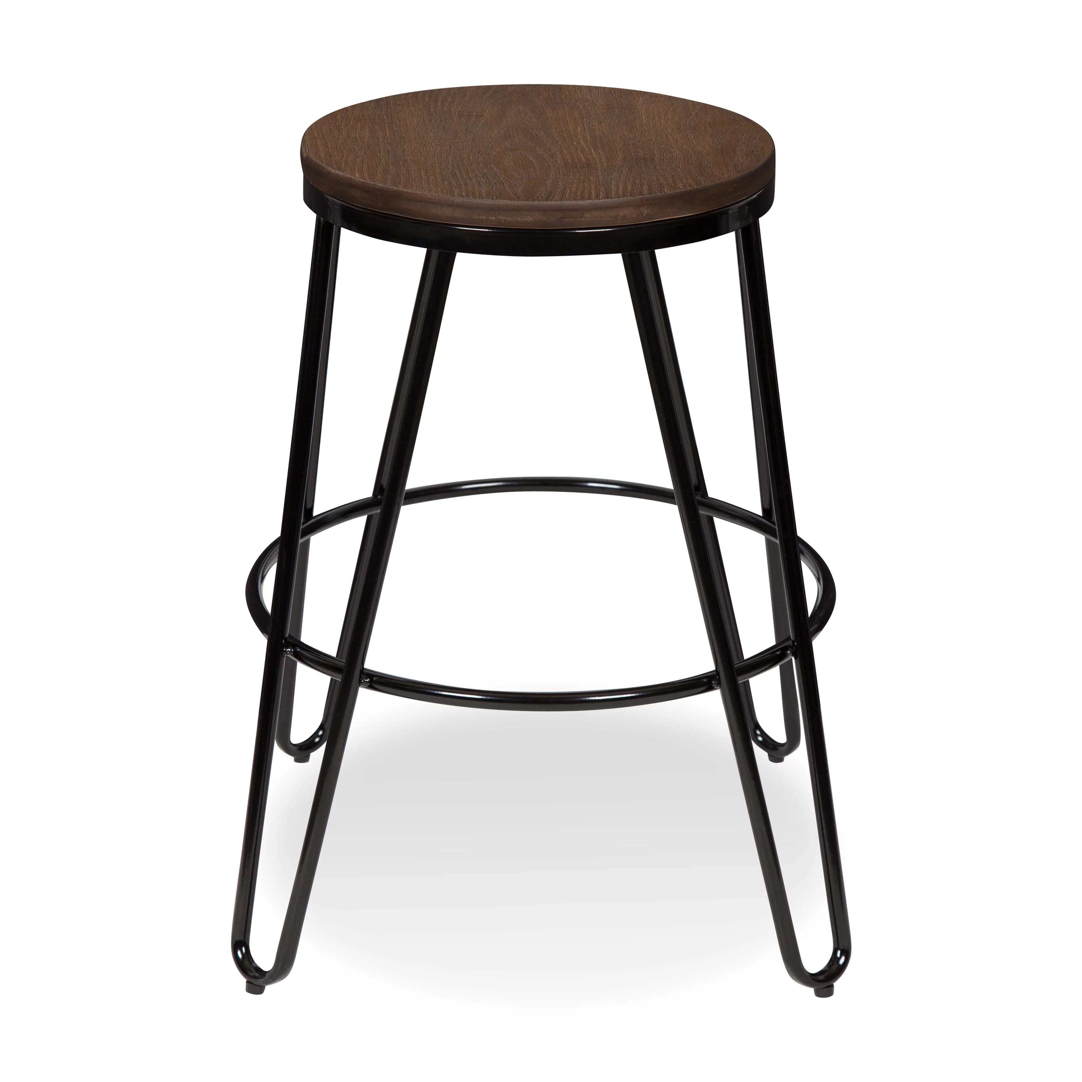 Kate and Laurel Tully Backless Modern Wood and Metal 24