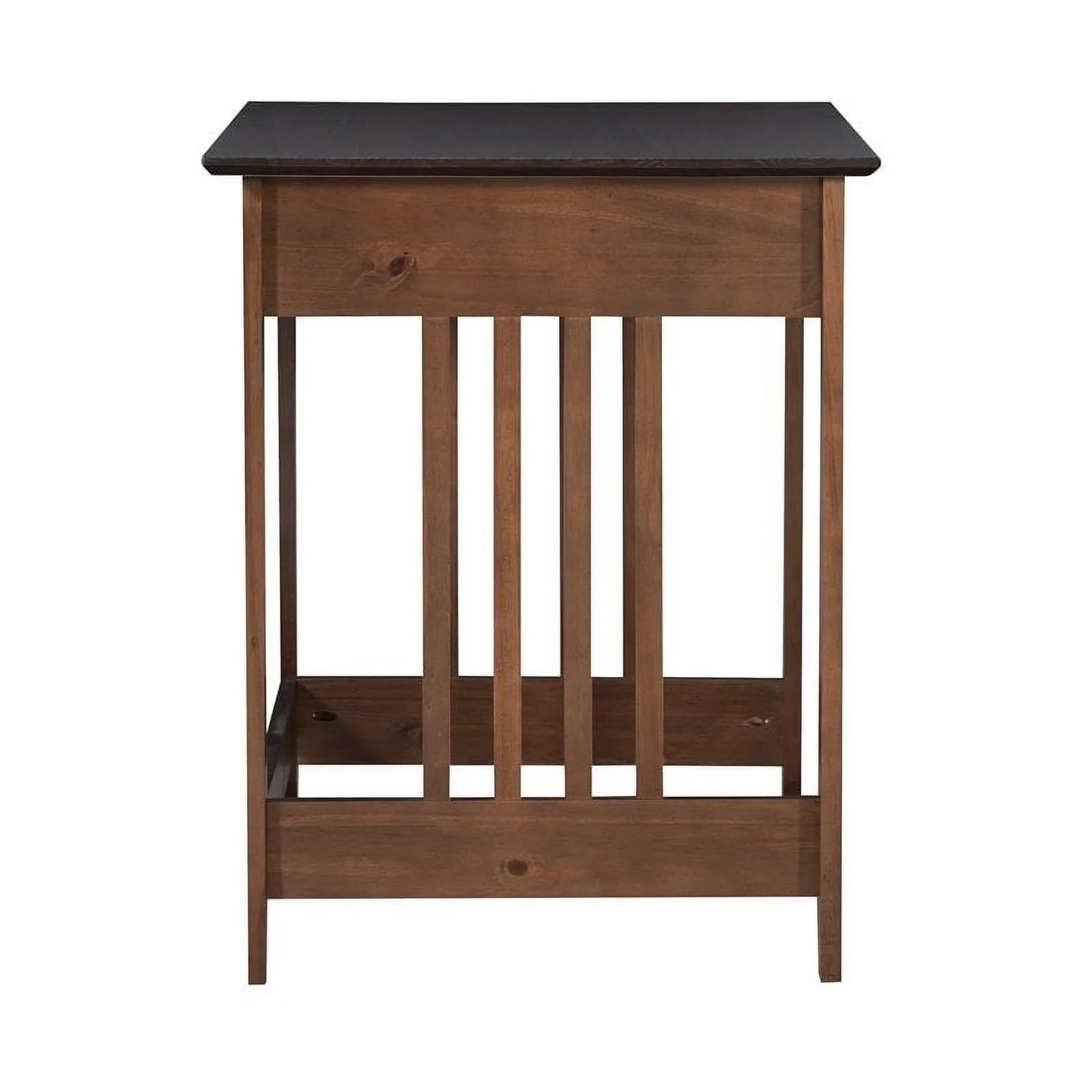 Linon Eli Wood One Drawer Laptop Desk in Brown