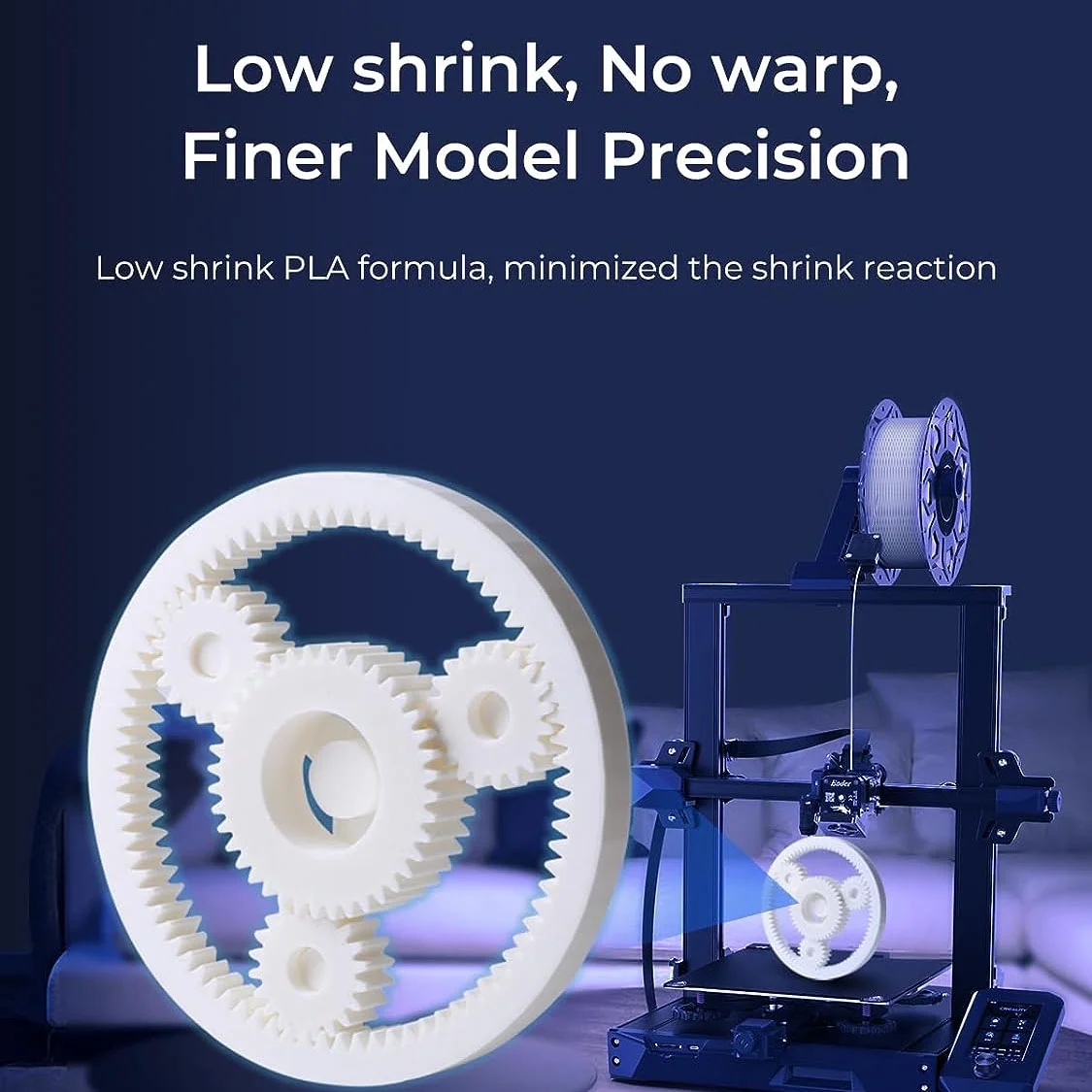 Official Creality PLA Filament Bundle 10kg/22lb 1.75mm 3D Printer Filament Enhanced Toughness No Warp, Dimensional Accuracy ±0.03mm Printing Filament