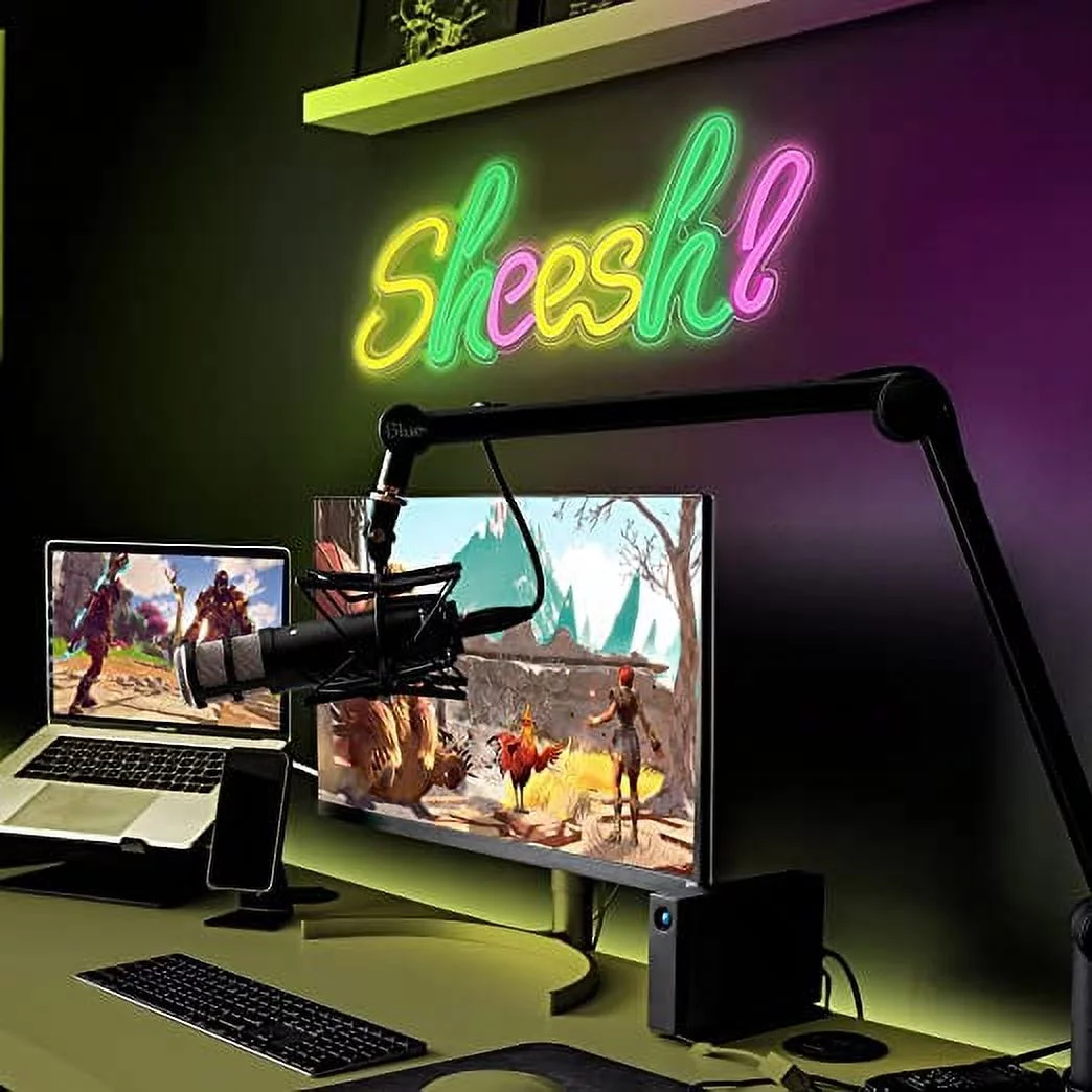 Hello Rosa Sheesh LED Neon Light Signs USB Power for Bedroom Home Men's Cave Bar Wedding Party Decoration