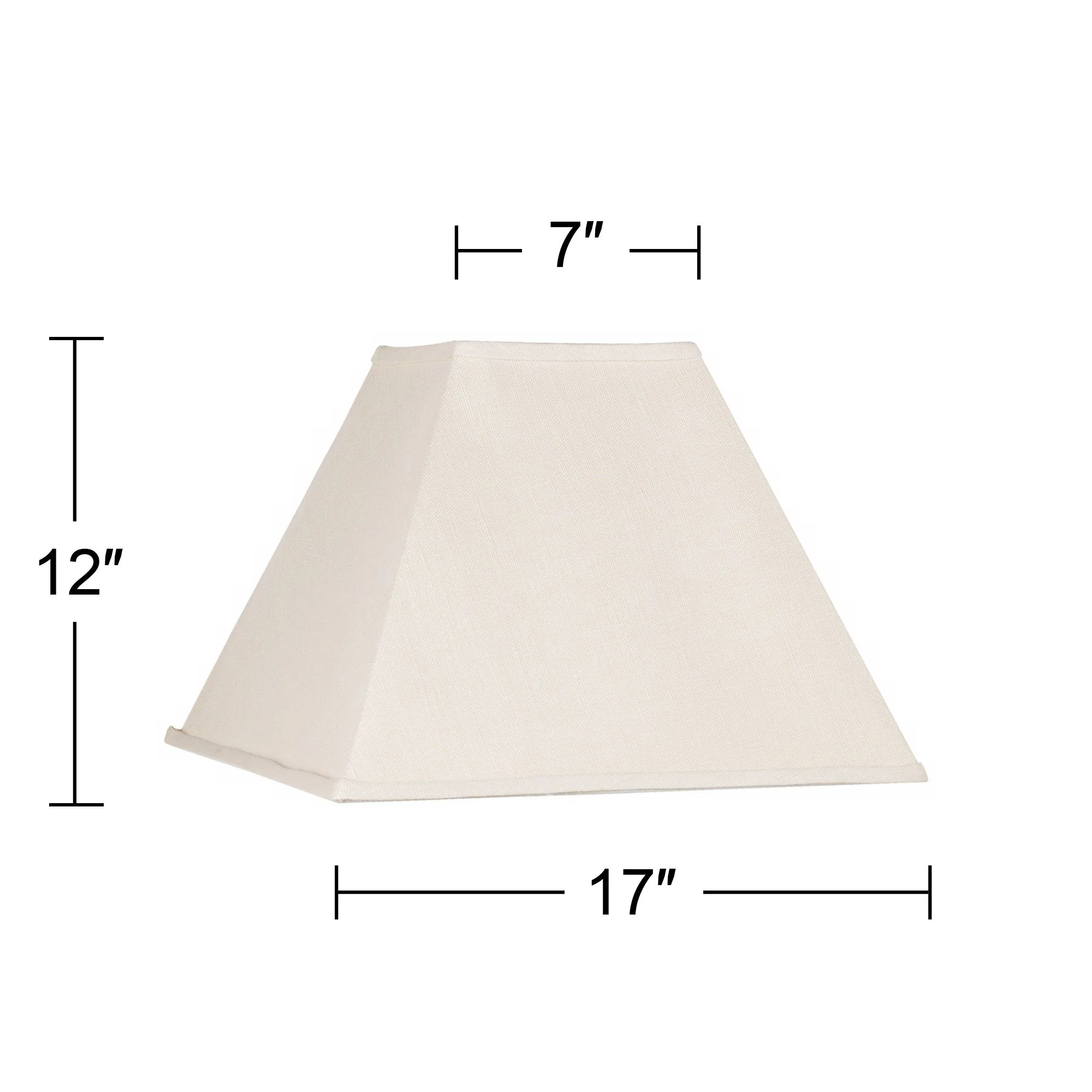 Springcrest Beige Linen Large Square Lamp Shade 7