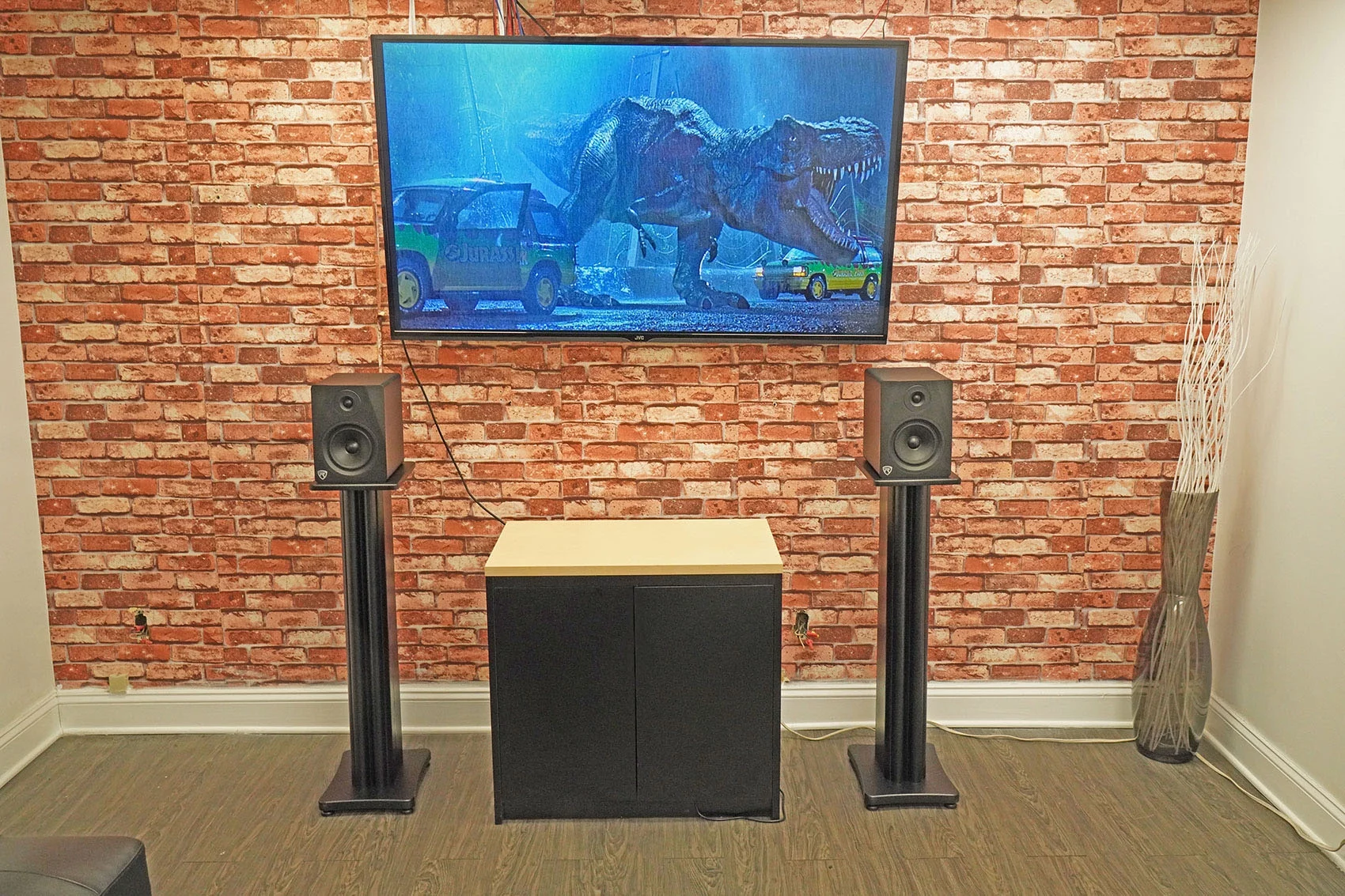 (2) Rockville SS36B Black Wood Grain 36