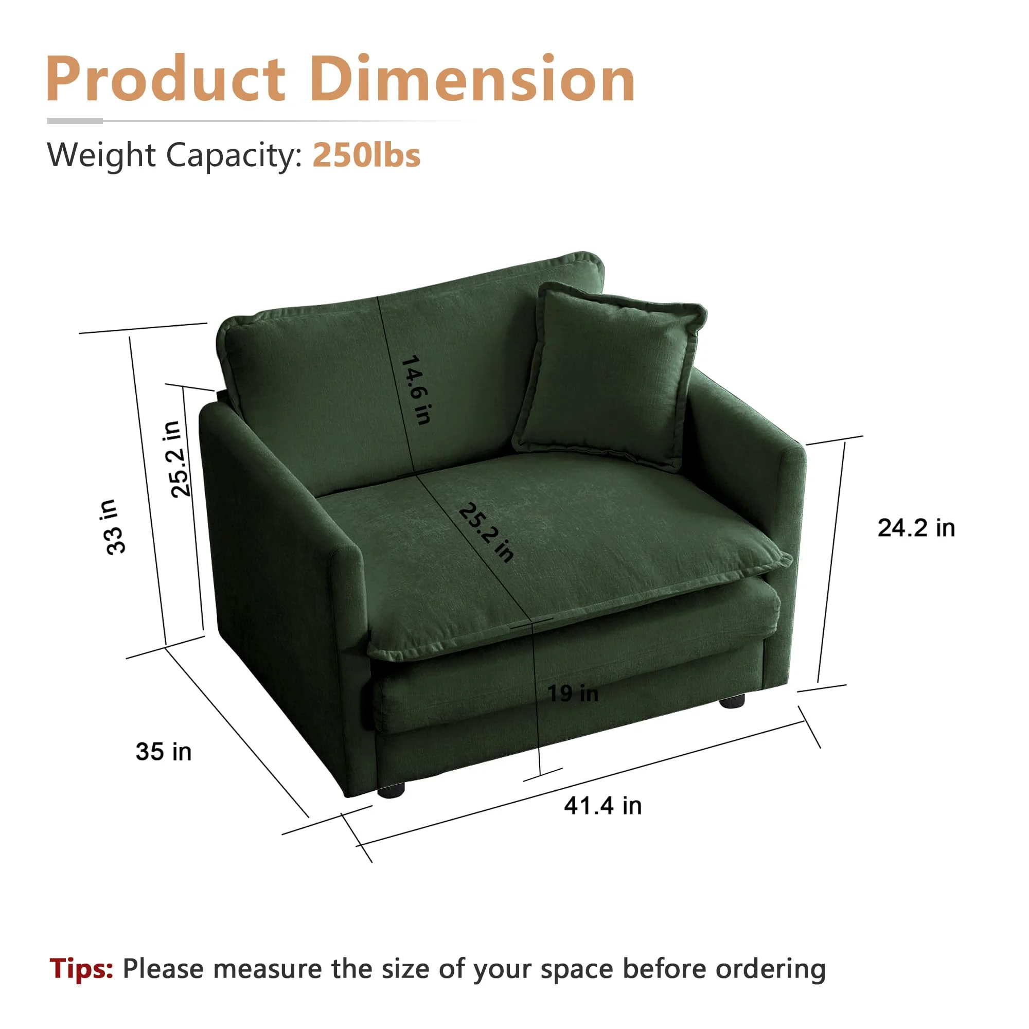 DECORAflex Single Sofa Chair,41