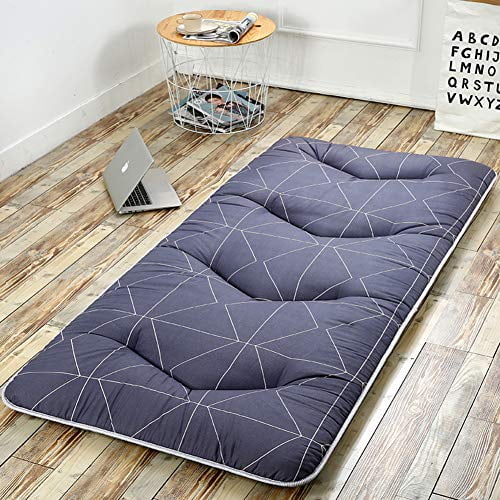 WOVTE Japanese thicken futon tatami cushion mattress,Floor mat,Cushion mattress pad,Non-slip sleeping pillow foldable bed mattress-E 90x200cm(35x79inch)