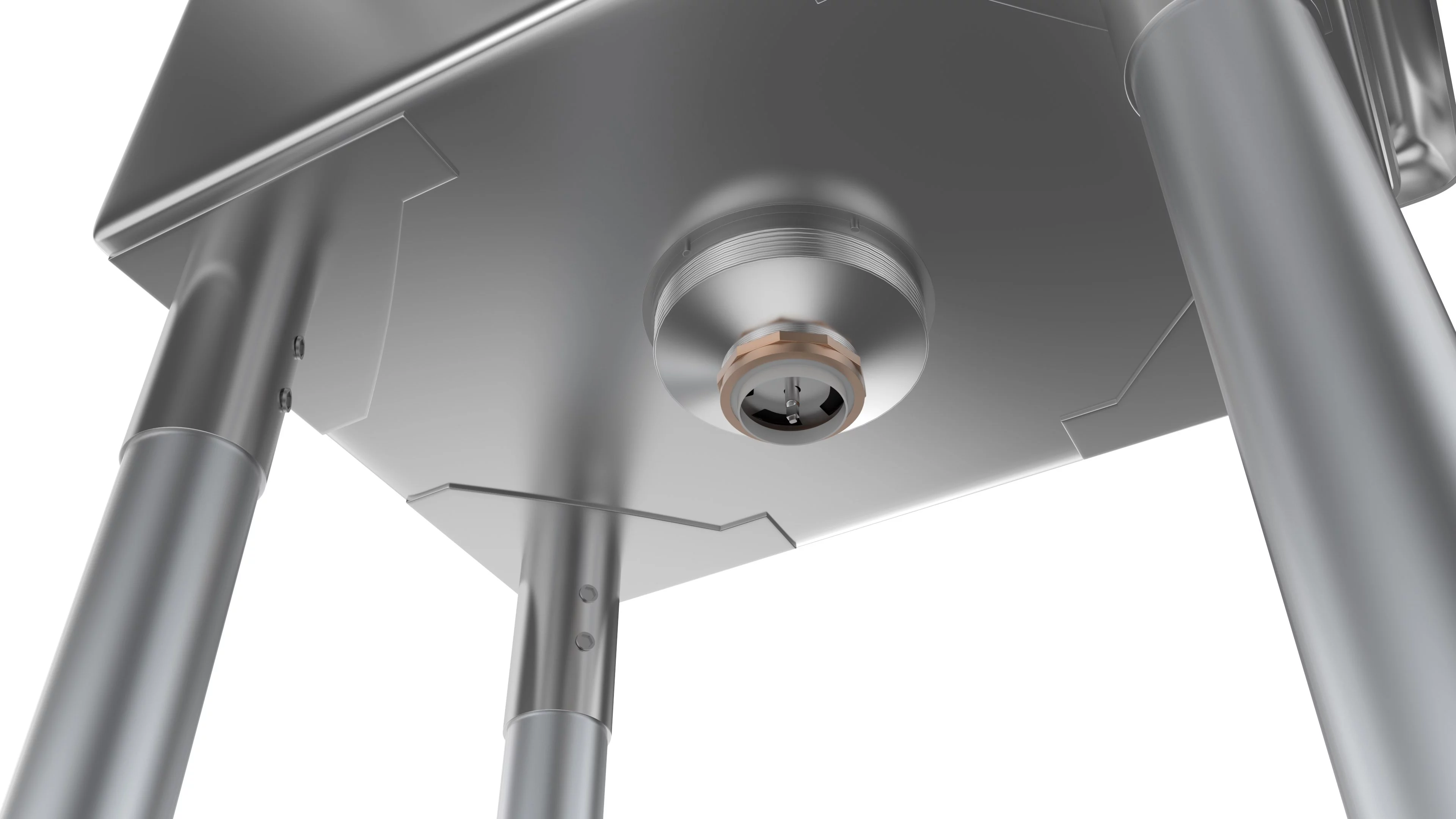 Freestanding Stainless Steel 30 in. 2-Hole Single Bowl Commercial Kitchen Sink