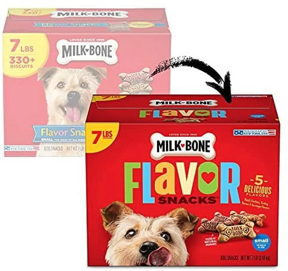 Milk-Bone Flavor Snacks Dog Treats, Small Biscuits, 7 Pounds
