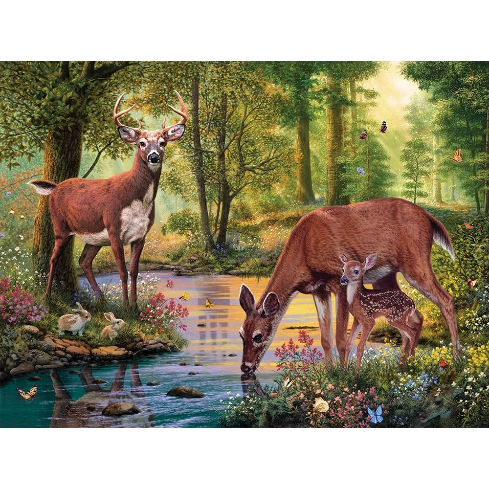 Bits and Pieces 500 Piece Woodland Stream Jigsaw Puzzle for Adults 18
