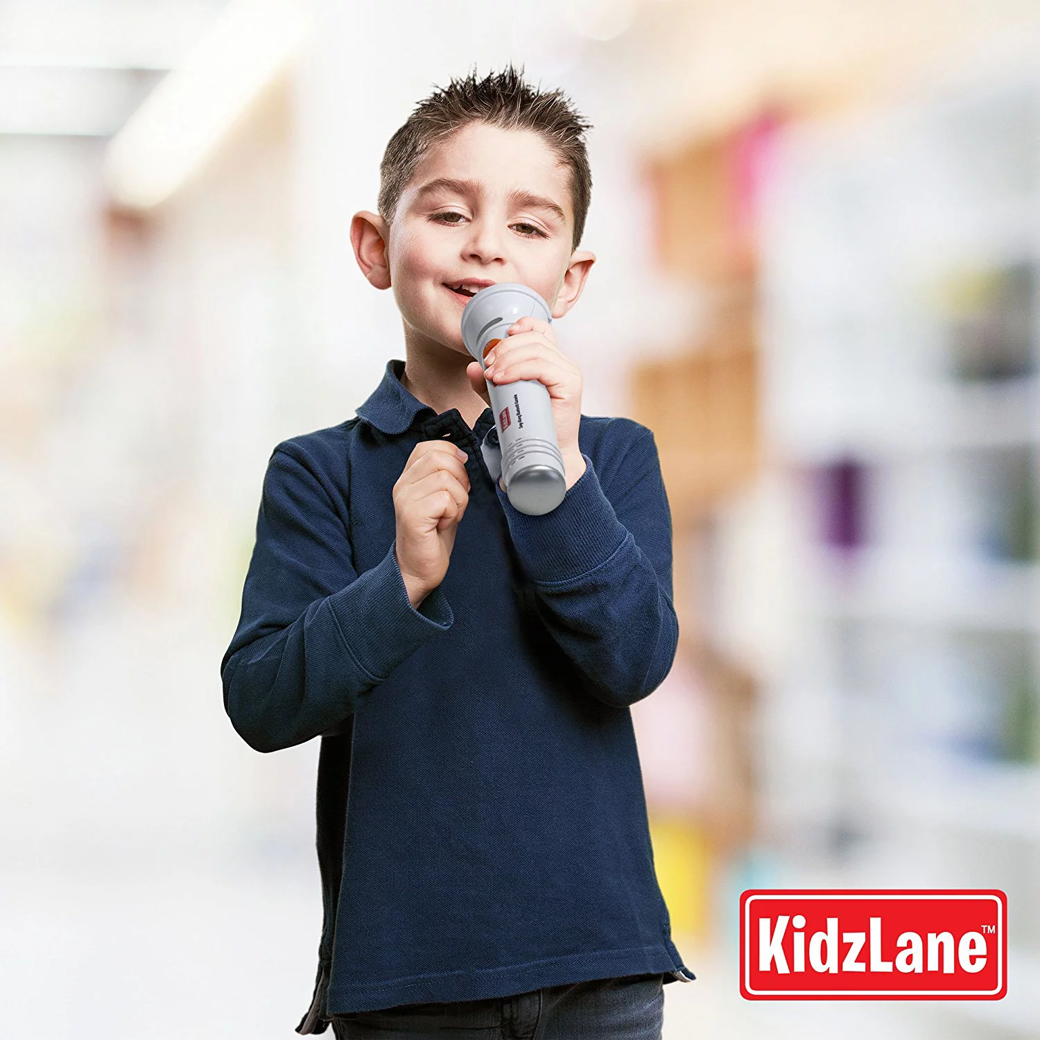 Kidzlane Microphone for Kids - Karaoke Machine Sing-A-Long Music Player with Built-in Speakers, Preprogrammed Music and Wireless Connnectivity