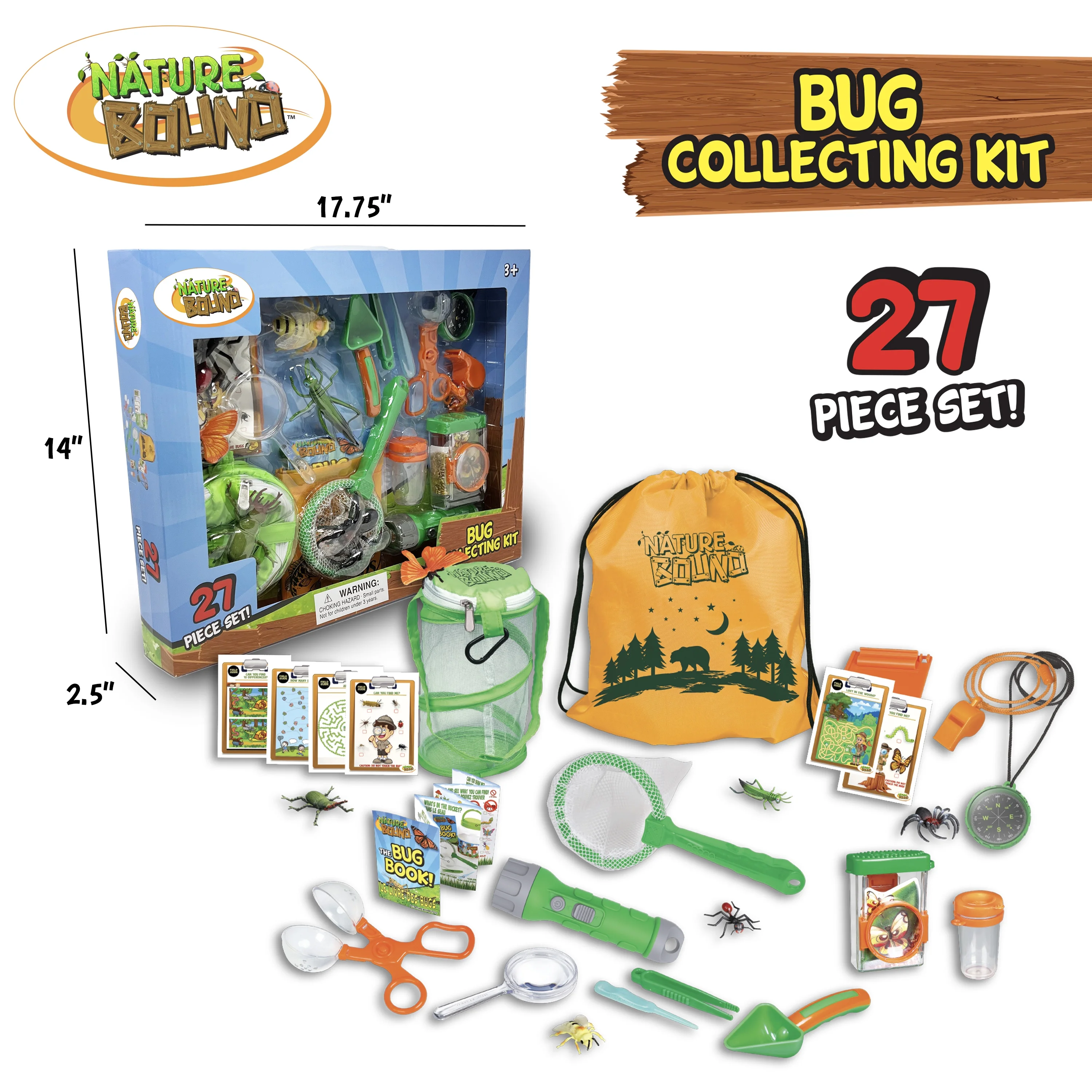 Nature Bound Ultimate Bug Hunter Kit: 27-Piece Insect Collecting Set for Kids – Outdoor Adventure, Catching & Learning Toy