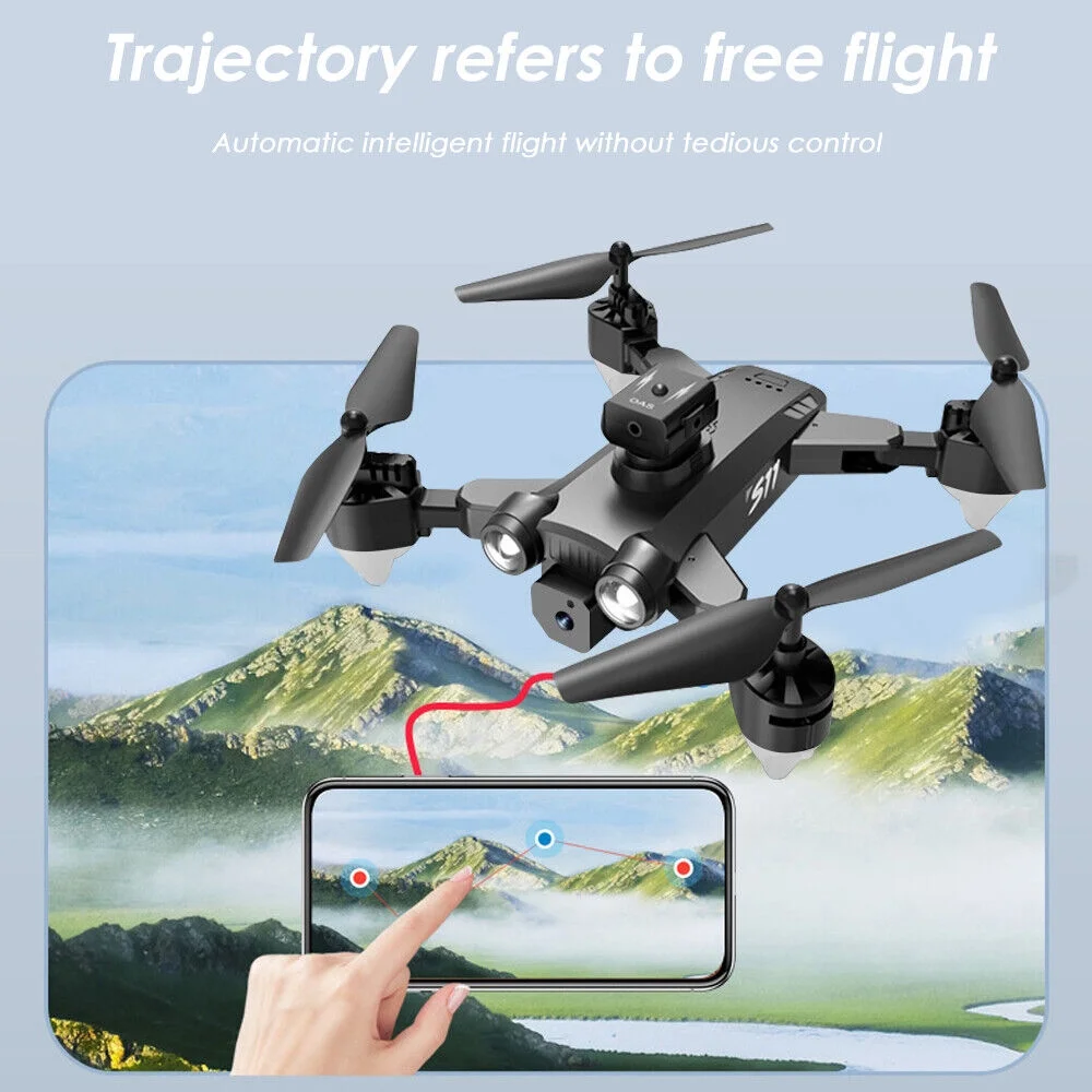 JahyShow 2023 New RC Drone w/8K HD Dual Camera WiFi FPV Foldable Quadcopter +3 Battery