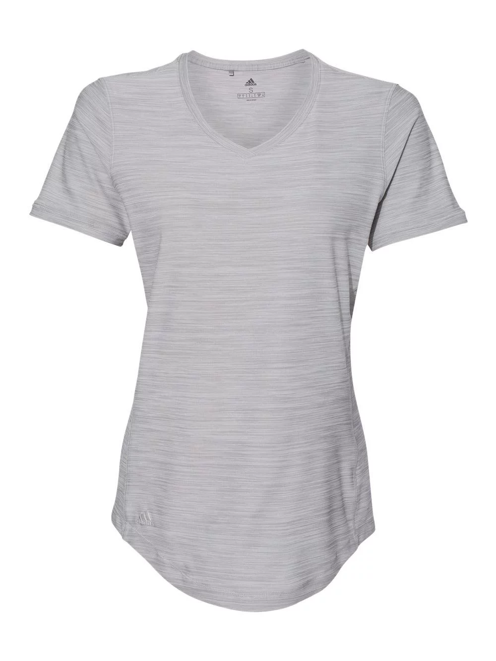 Adidas - Women's Mèlange Tech V-Neck T-Shirt - A373 - Mid Grey Melange - Size: 3XL