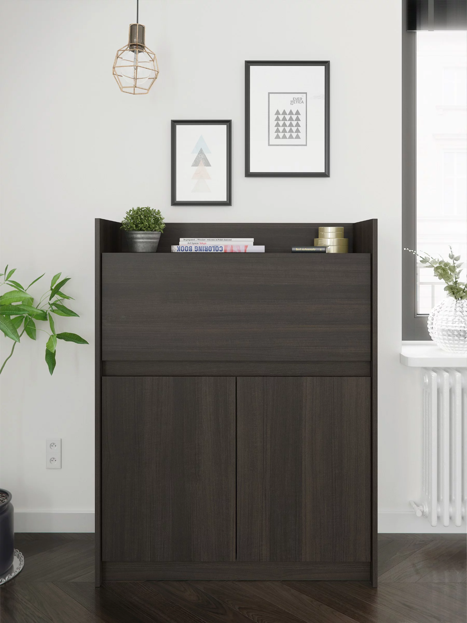 Nexera 351630 Chrono Secretary Desk, Ebony