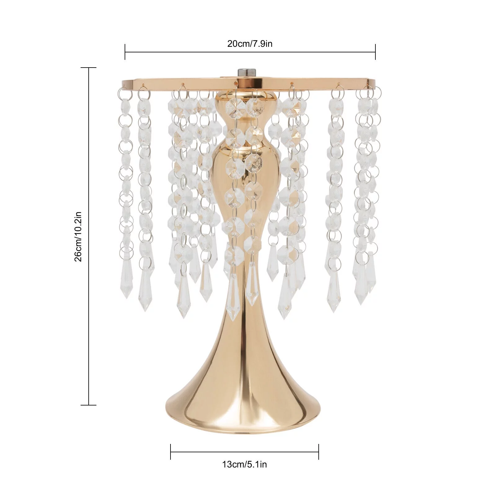 Miumaeov 10 Pcs Crystal Flower Stand Wedding Centerpieces Metal Flower Vase for Wedding Party Reception Dining Room Living Room Decor